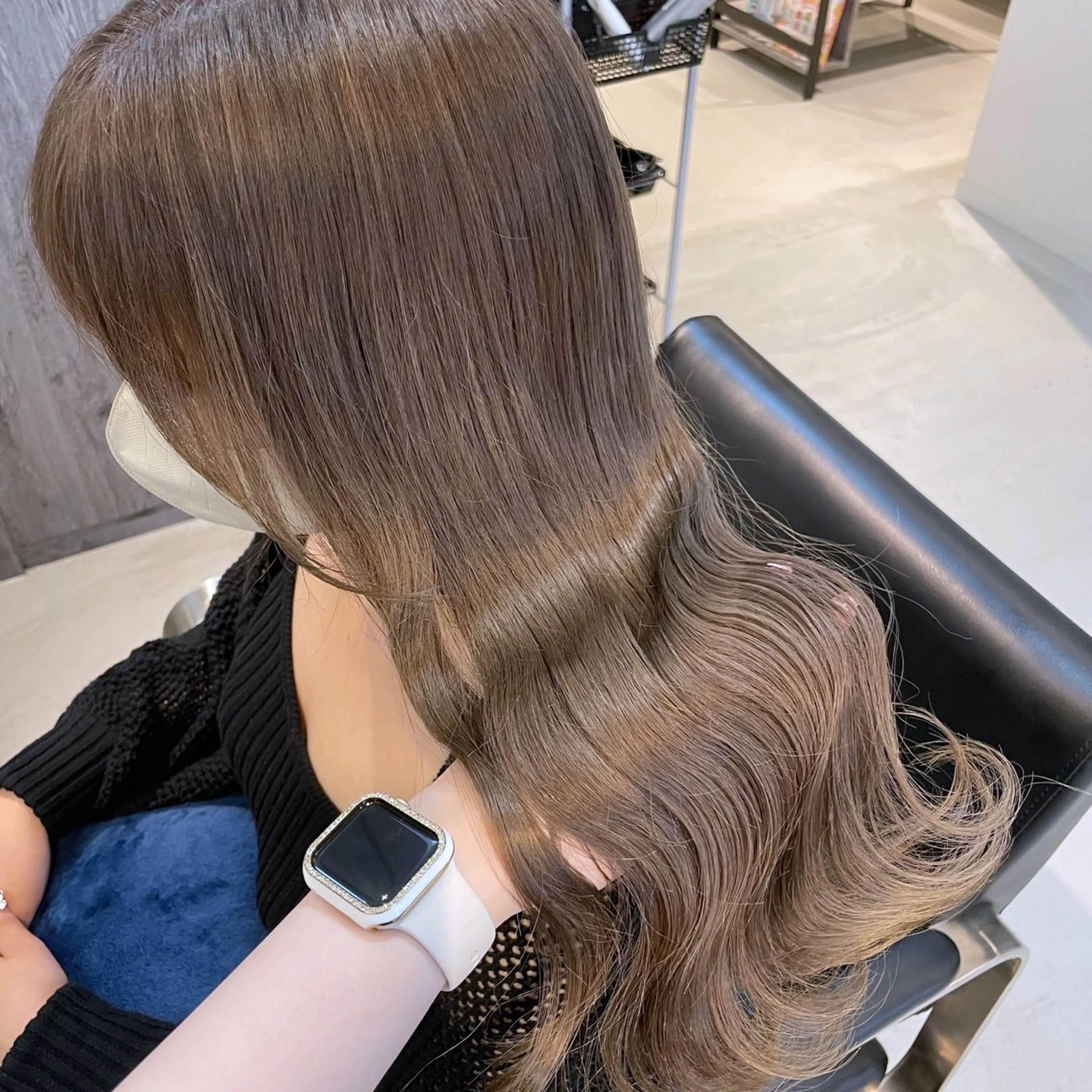 ロング カラー ベージュカラー ブリーチ noa hair design 町田店所属・miyu♡̷̷ 韓国ヘア/顔まわりのヘアスタイル