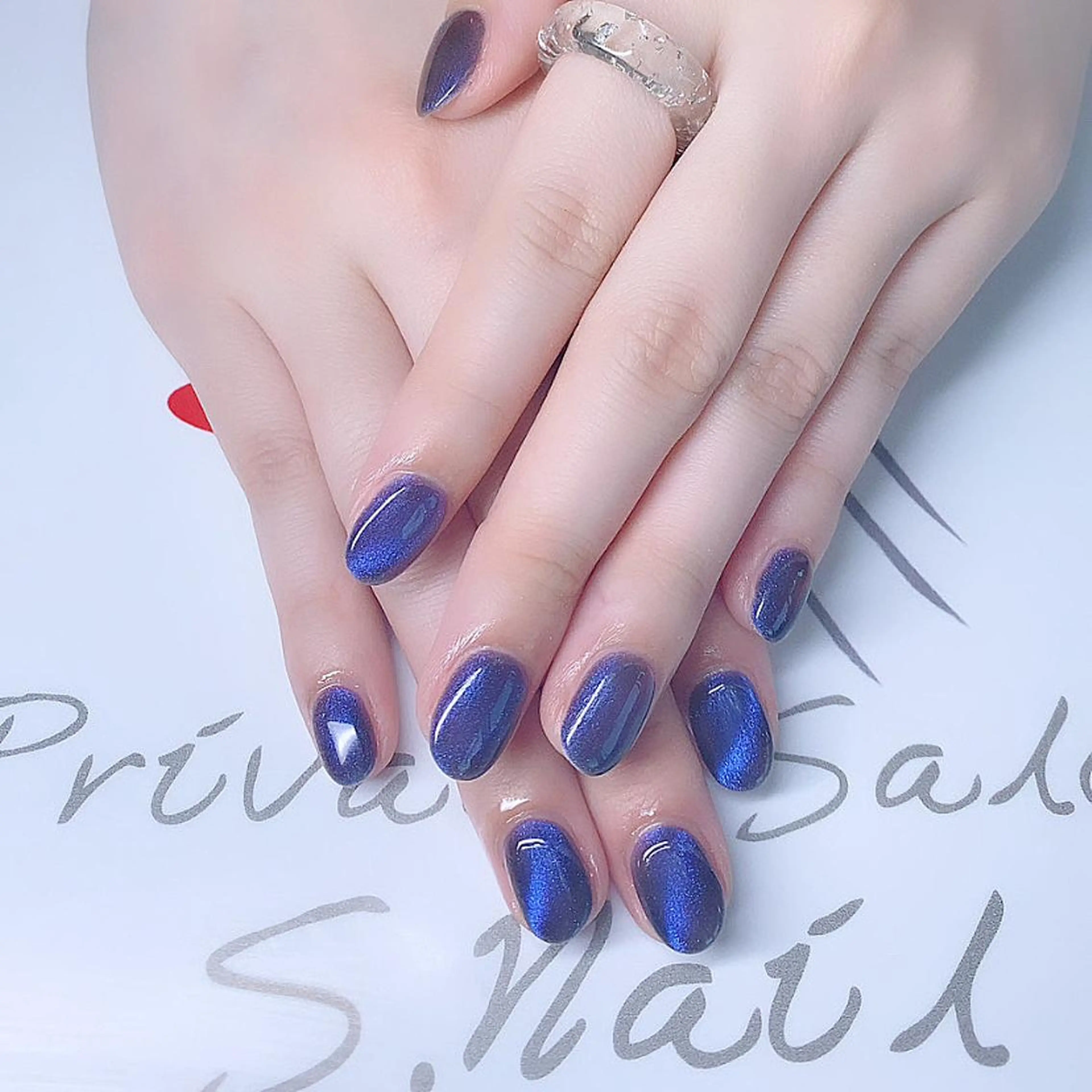 オフ込みマグネットジェル♡艶出し込み✨の写真