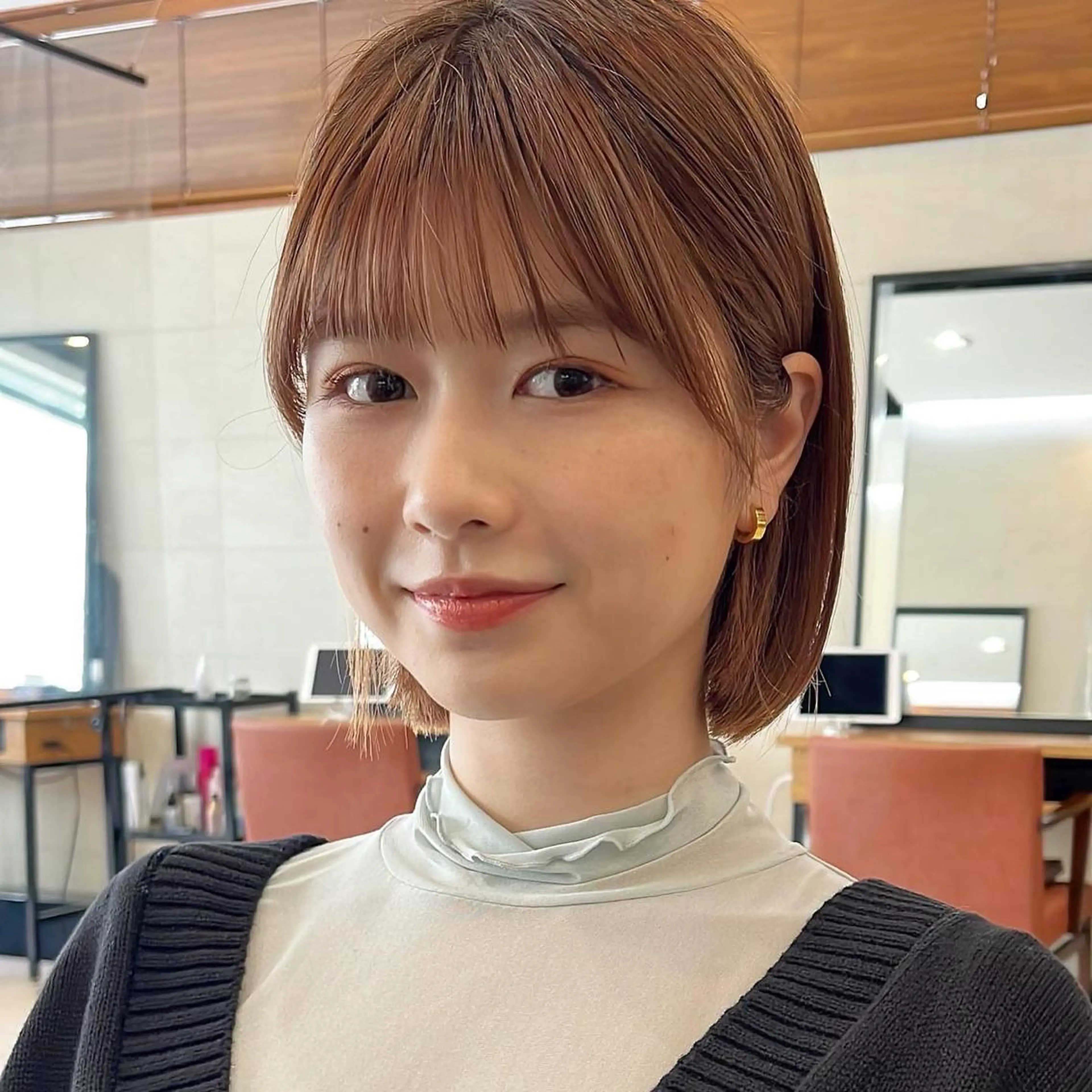 ショート カラー 🌱小顔ヘア/ボブ ミディアム/双葉🌱のヘアスタイル