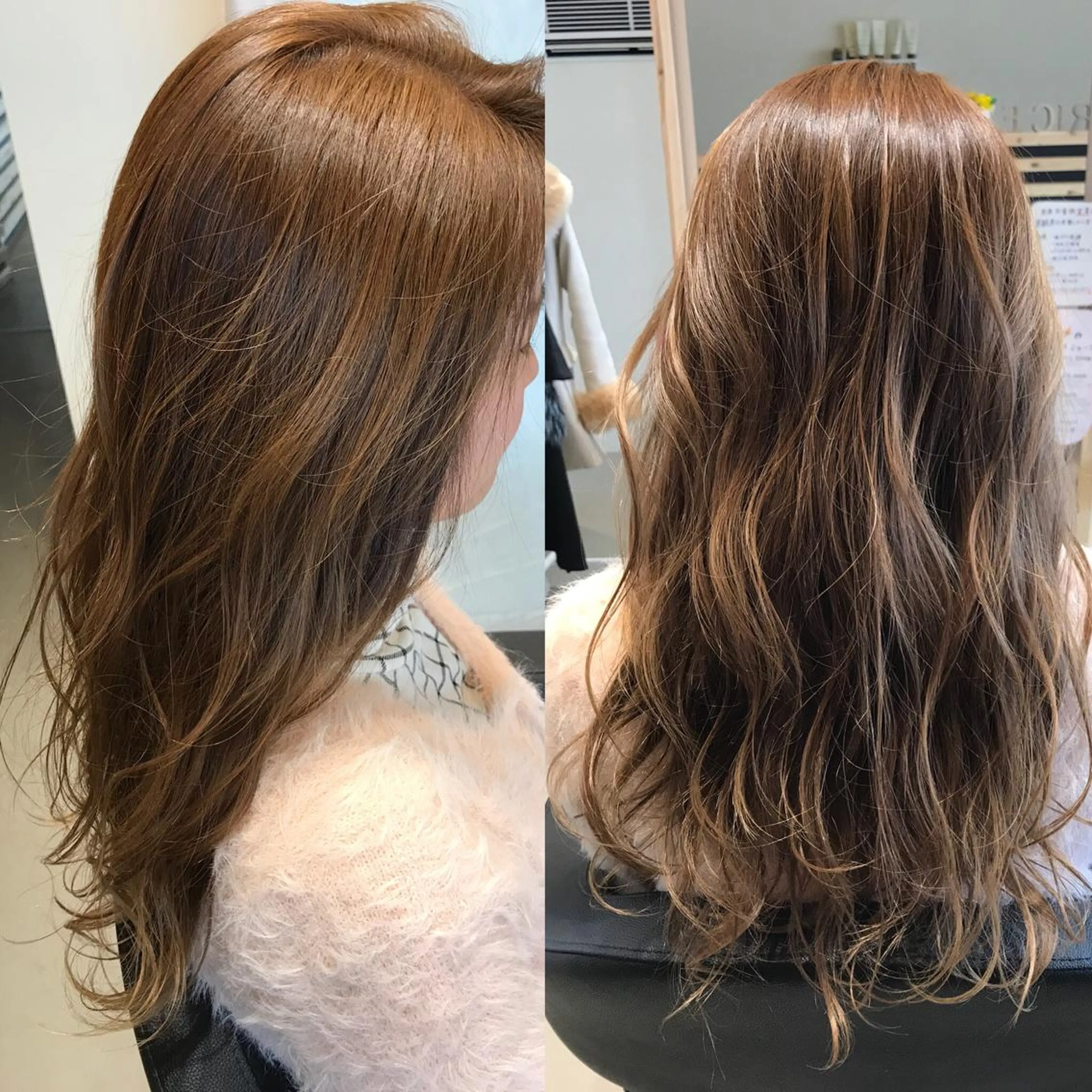 セミロング カラー 大久保 隆蔵のヘアスタイル