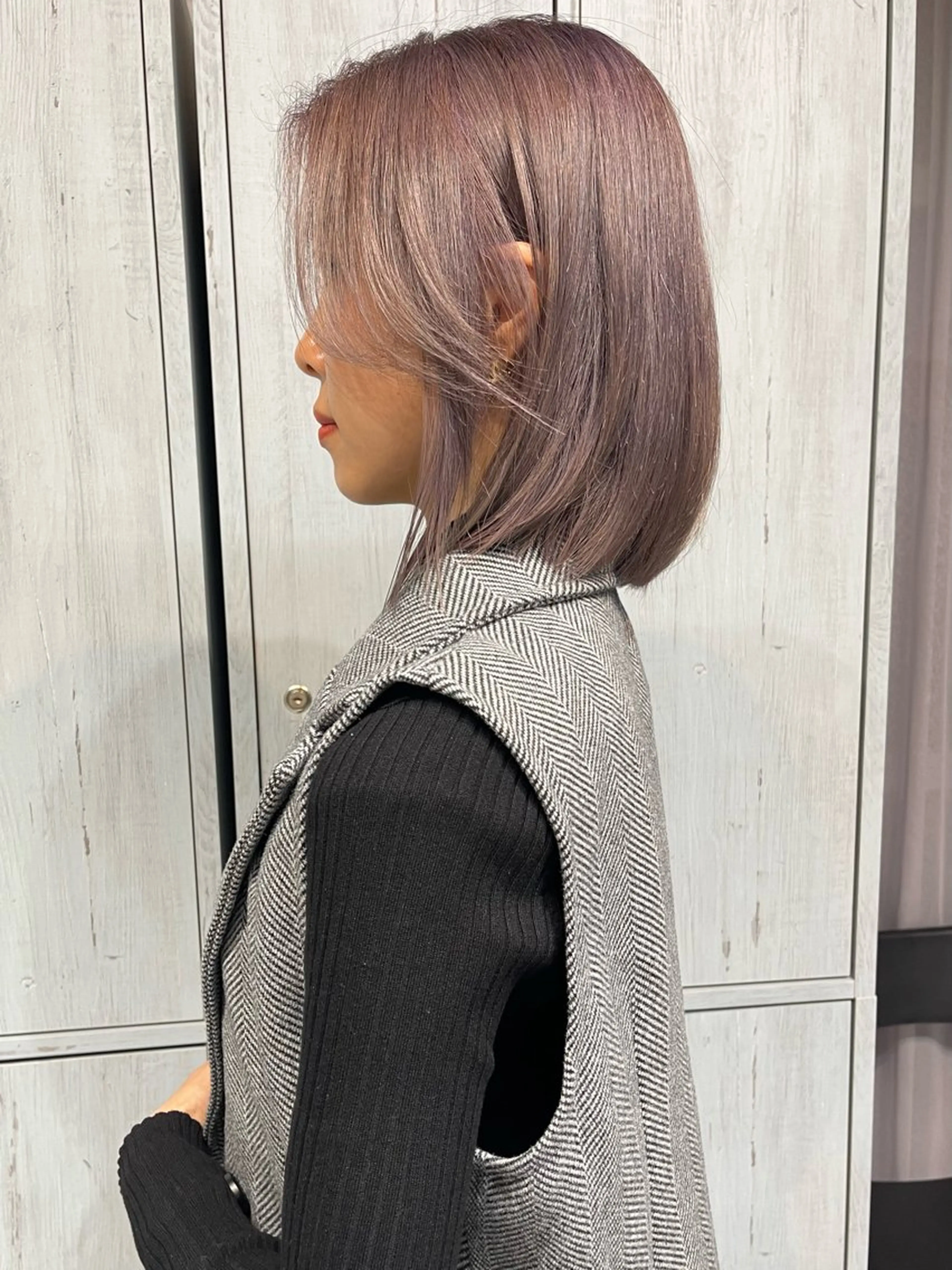 ショート カラー ヘアアレンジ ショートボブ バレイヤージュ ブリーチ ケアブリーチ デザインカラー アンドウ ユウ/ レイヤーカット/韓国のヘアスタイル