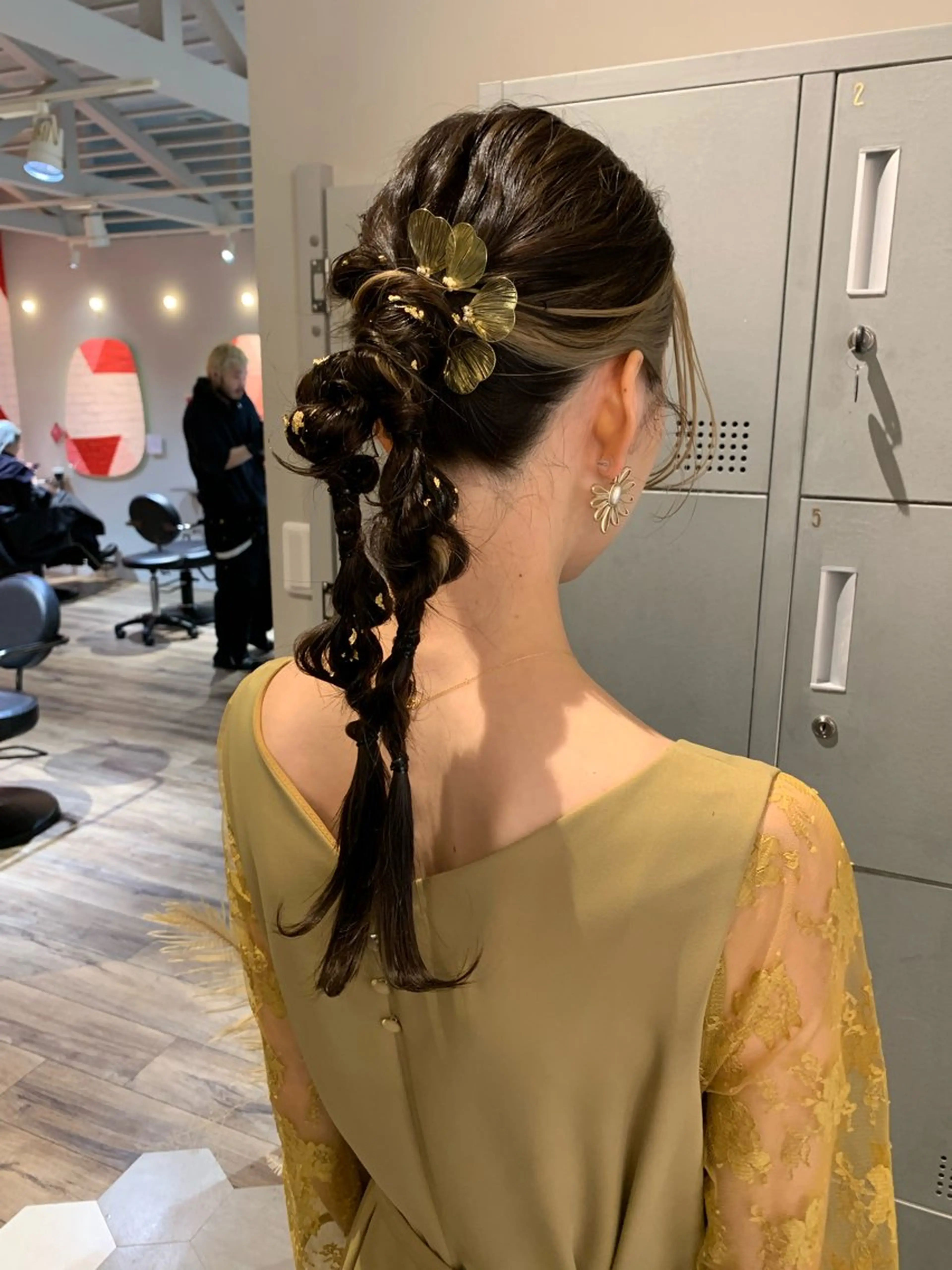 ロング ヘアアレンジ ヘアセット ブリーチ/アレンジ 天満/chihiroのヘアスタイル