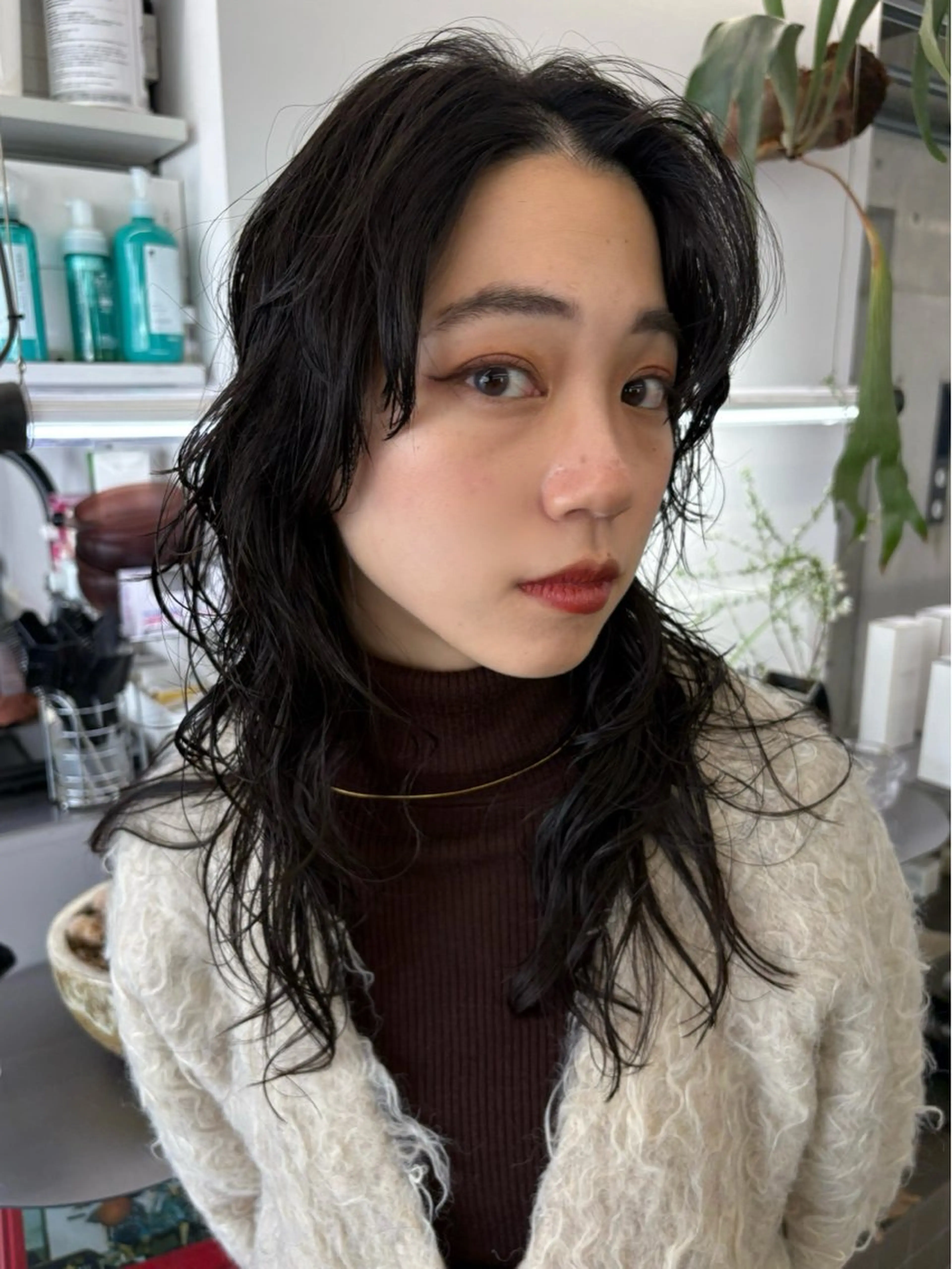 ミディアム パーマ ミディアムパーマ レイヤーカット カット ヘアカラー トリートメント 似合わせカット レイヤー/ボブのヘアスタイル