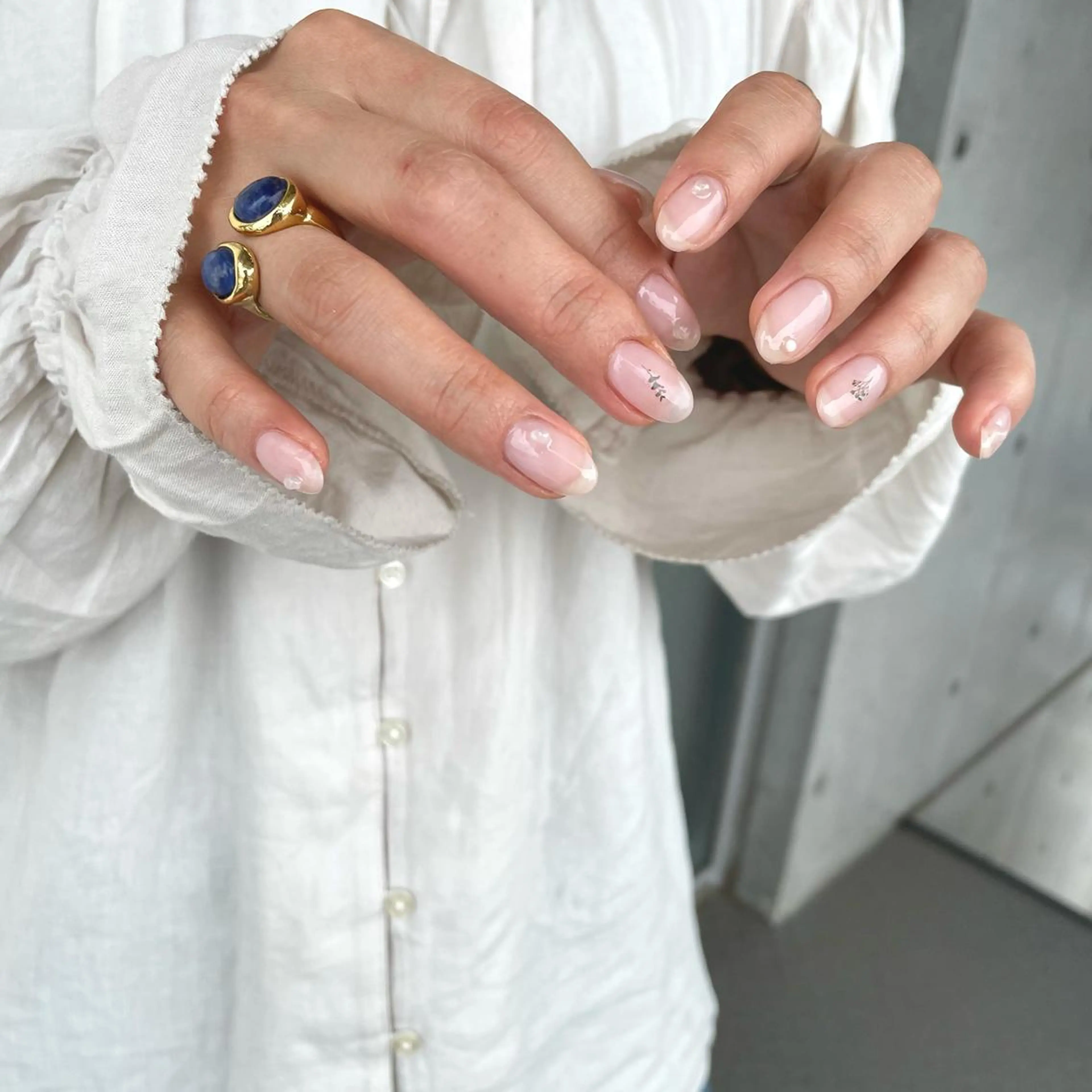 ネイル アートネイル フラワーネイル グリーン twoo______ miyuのネイルデザイン