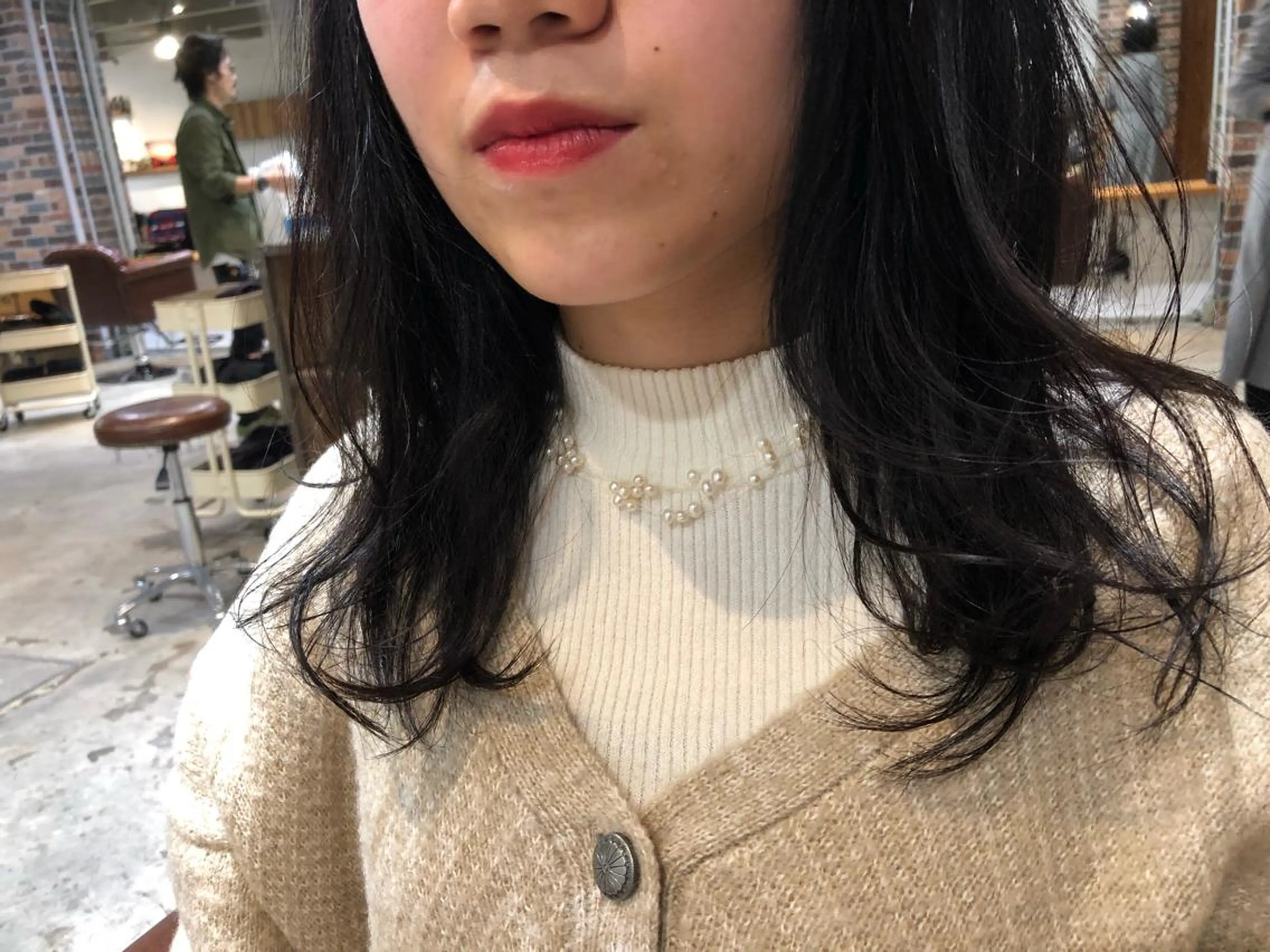 セミロング カラー アッシュ 黒髪 ヘアカラー トリートメント ⭐️ハイクオリティ カラー杉本雄志⭐️のヘアスタイル