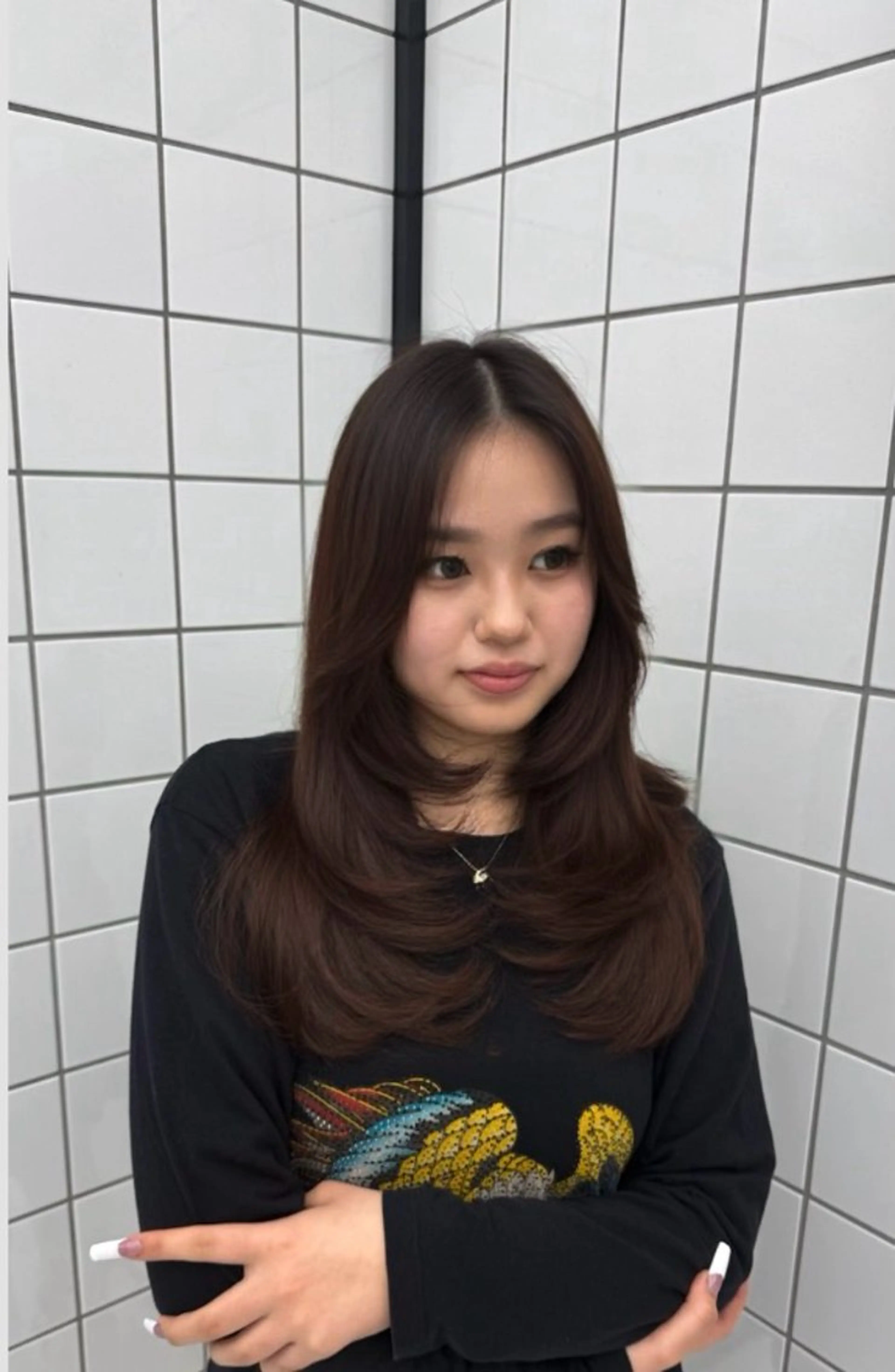 セミロング カラー バレイヤージュ/ メッシュ小林賢太朗のヘアスタイル