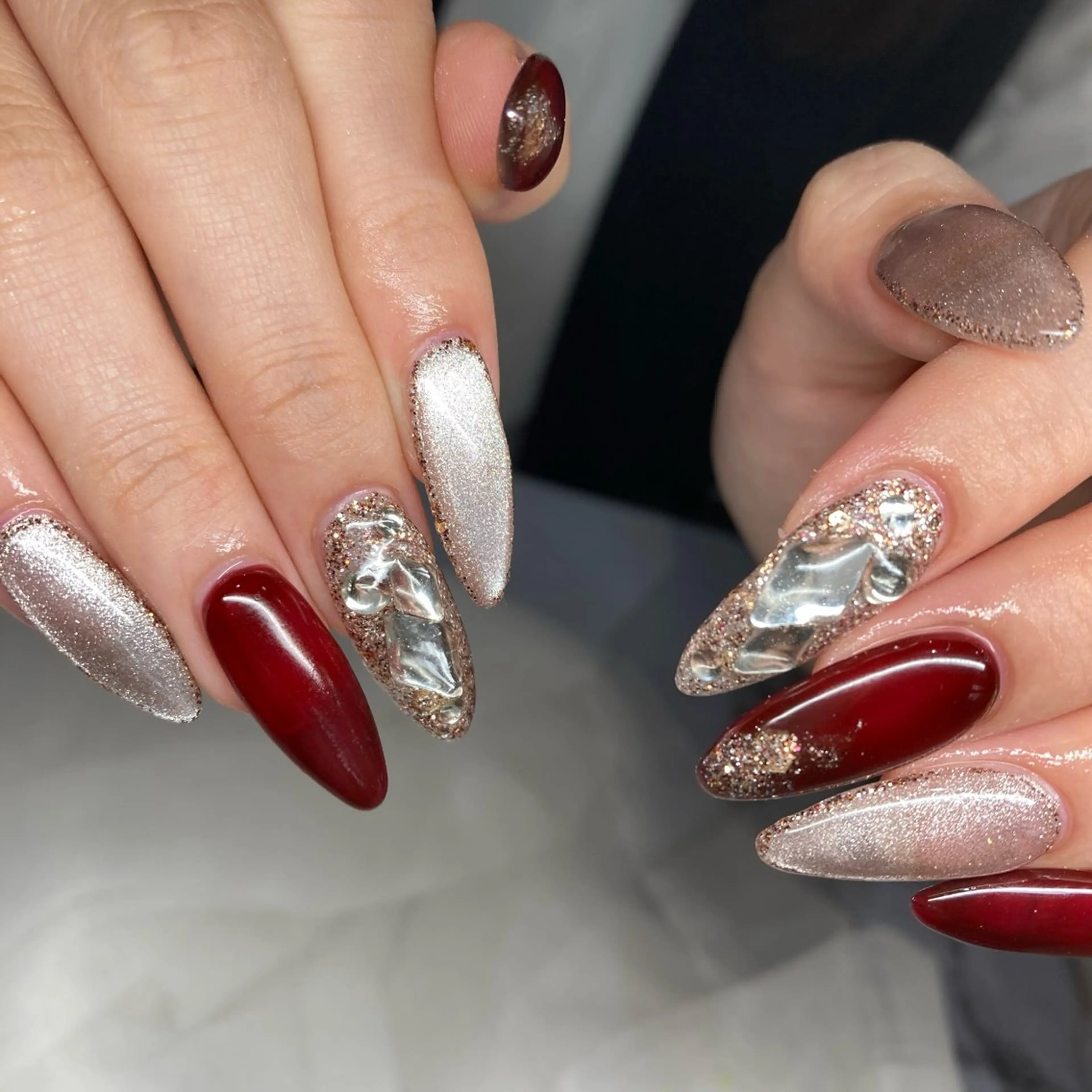 ネイル 長さ出し ニュアンスネイル ワンカラーネイル ハンドネイル Gracias. rieのネイルデザイン