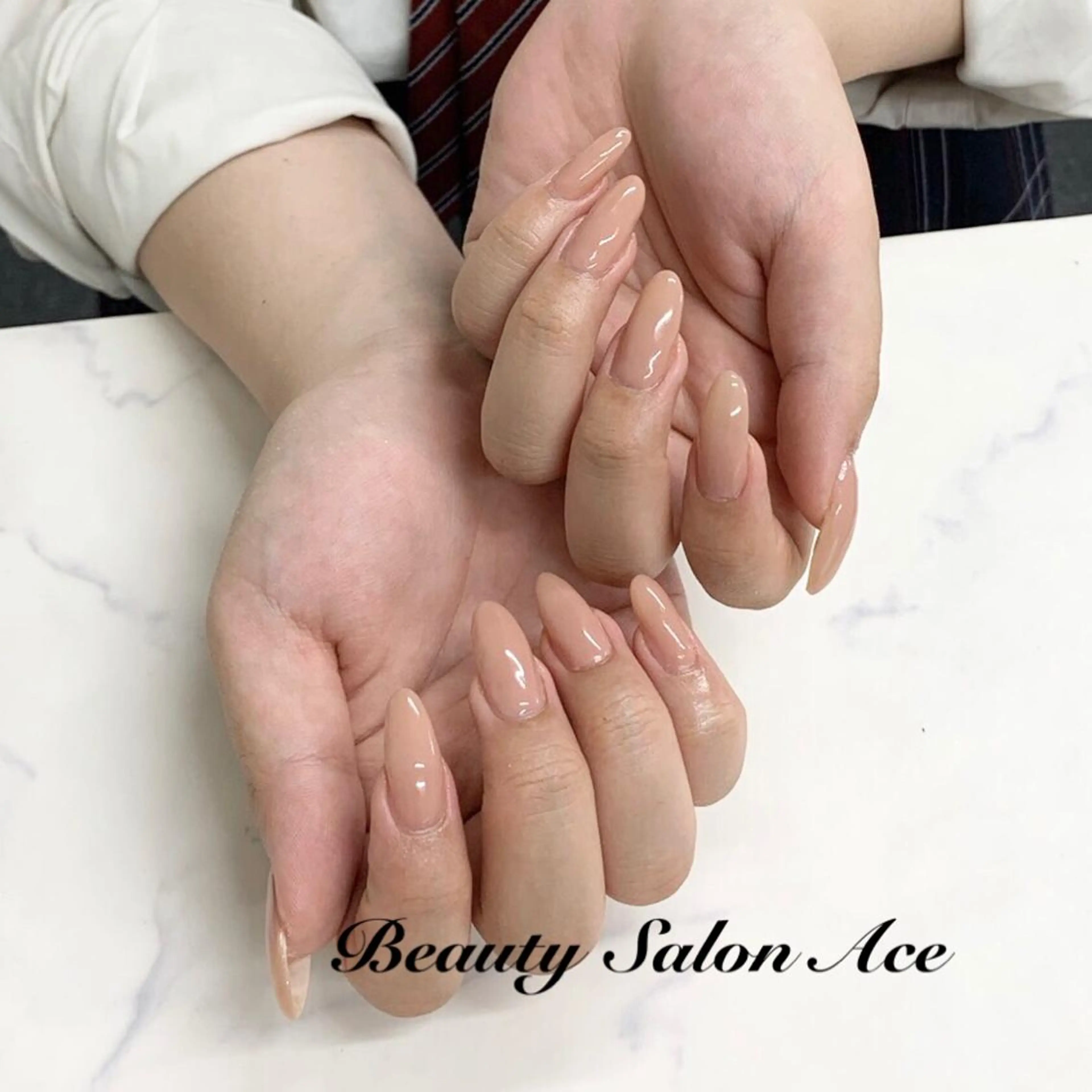 ネイル アートネイル ジェルネイル メンズネイル ワンカラーネイル Beauty Salon Ace（ネイルサロン　エース）所属・池袋フィルイン Ace♡長さだしのネイルデザイン