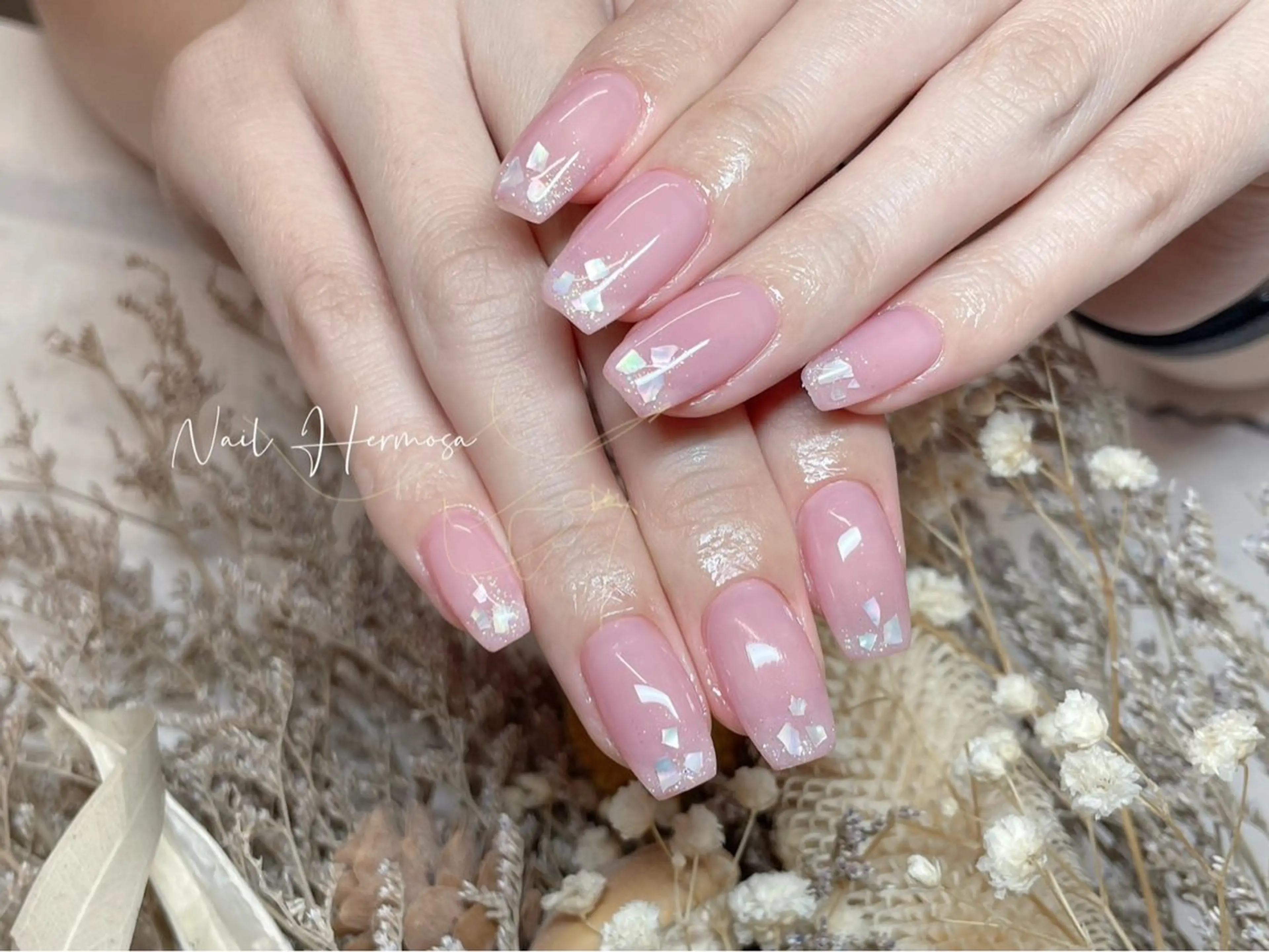 ネイル 長さ出し フラッシュネイル フットネイル ジェルネイル マグネットネイル ハンドネイル エルモサ YURIKAのネイルデザイン