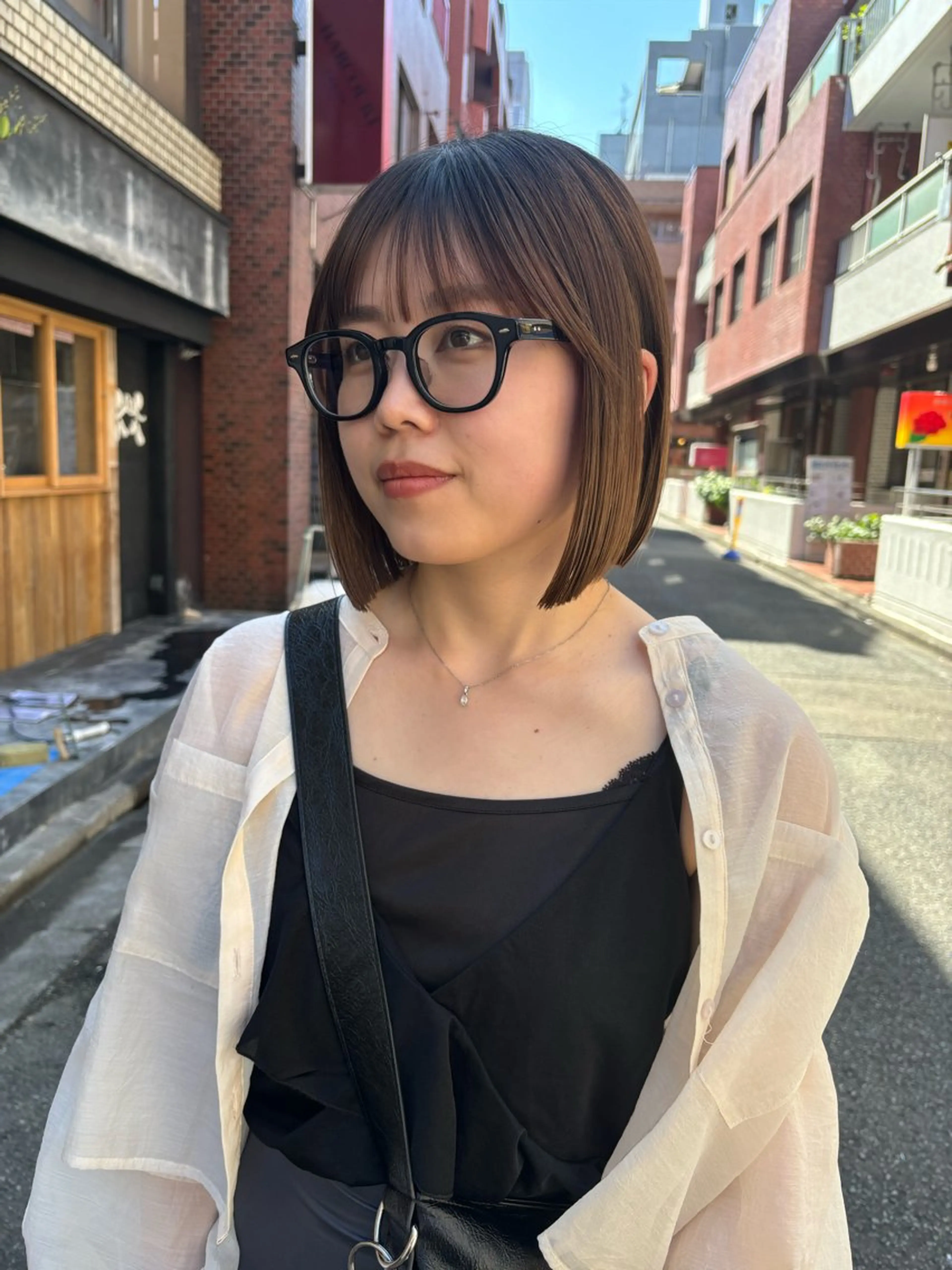 ミディアム カット sakura🌸 レイヤー/韓国ヘアのヘアスタイル