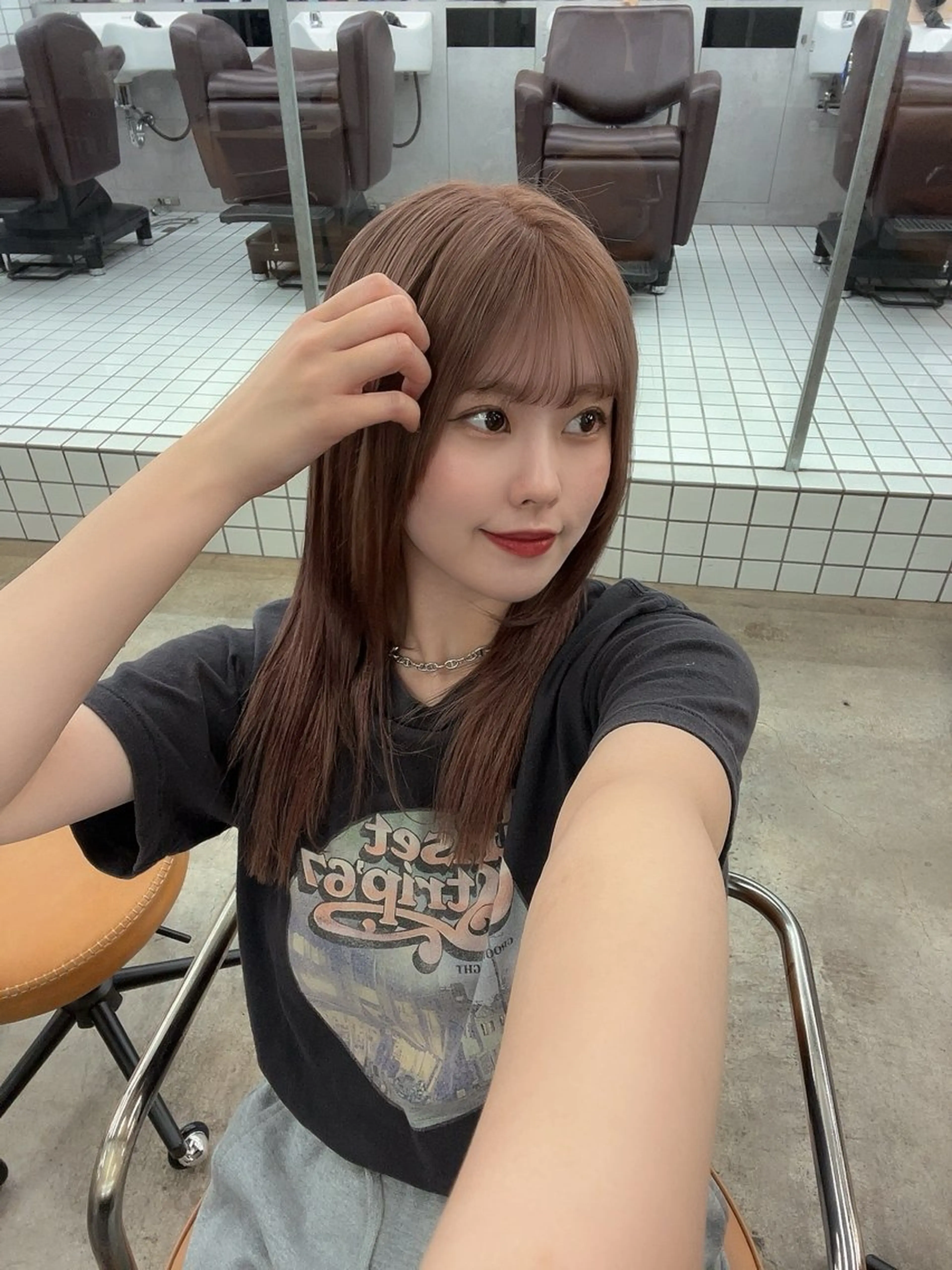 カラー ベージュカラー ピンクカラー ピンクベージュ 🎀ベージュカラー/ kae🎀のヘアスタイル