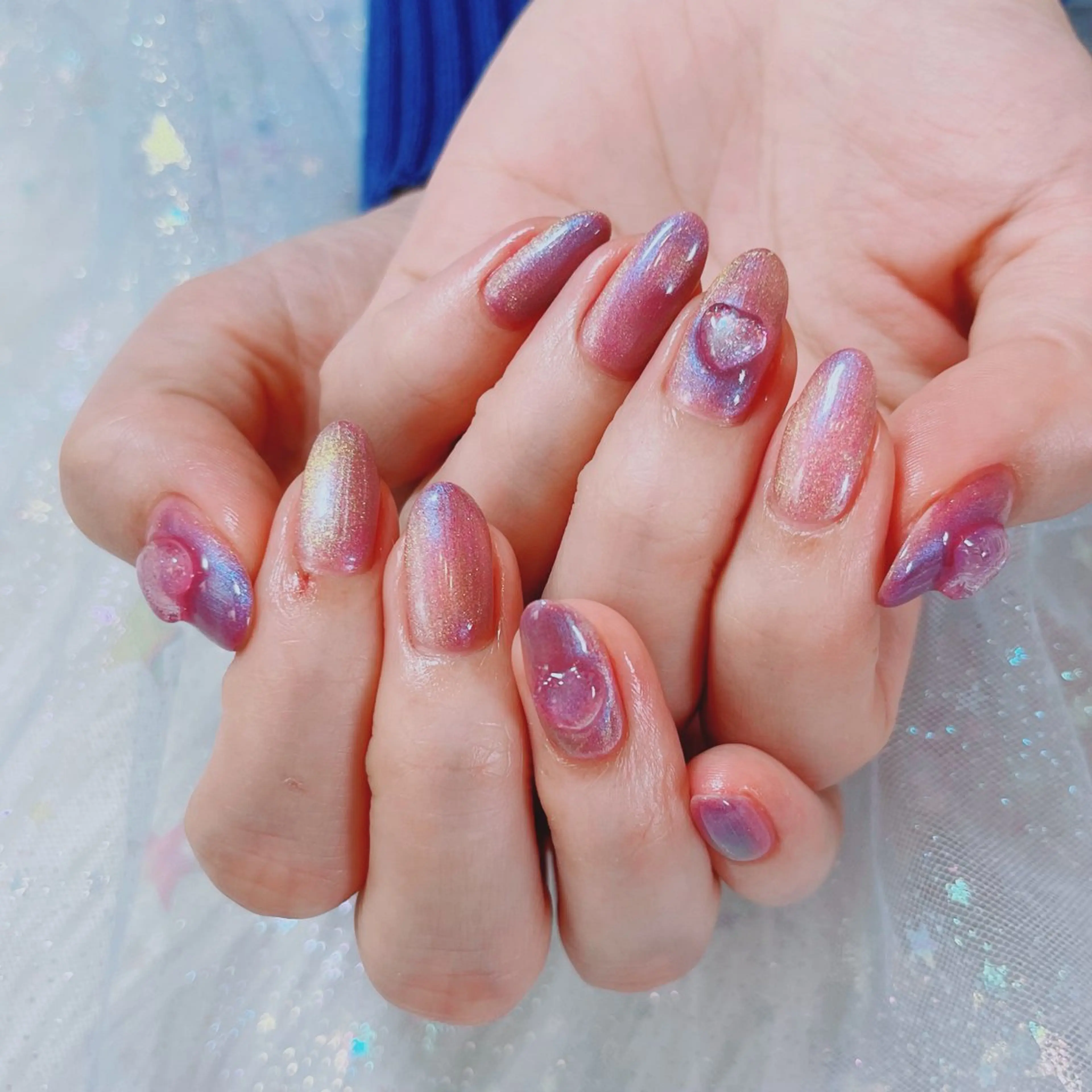 ネイル ハート マグネットネイル ruirui.naildesign所属・RUI ☆のネイルデザイン