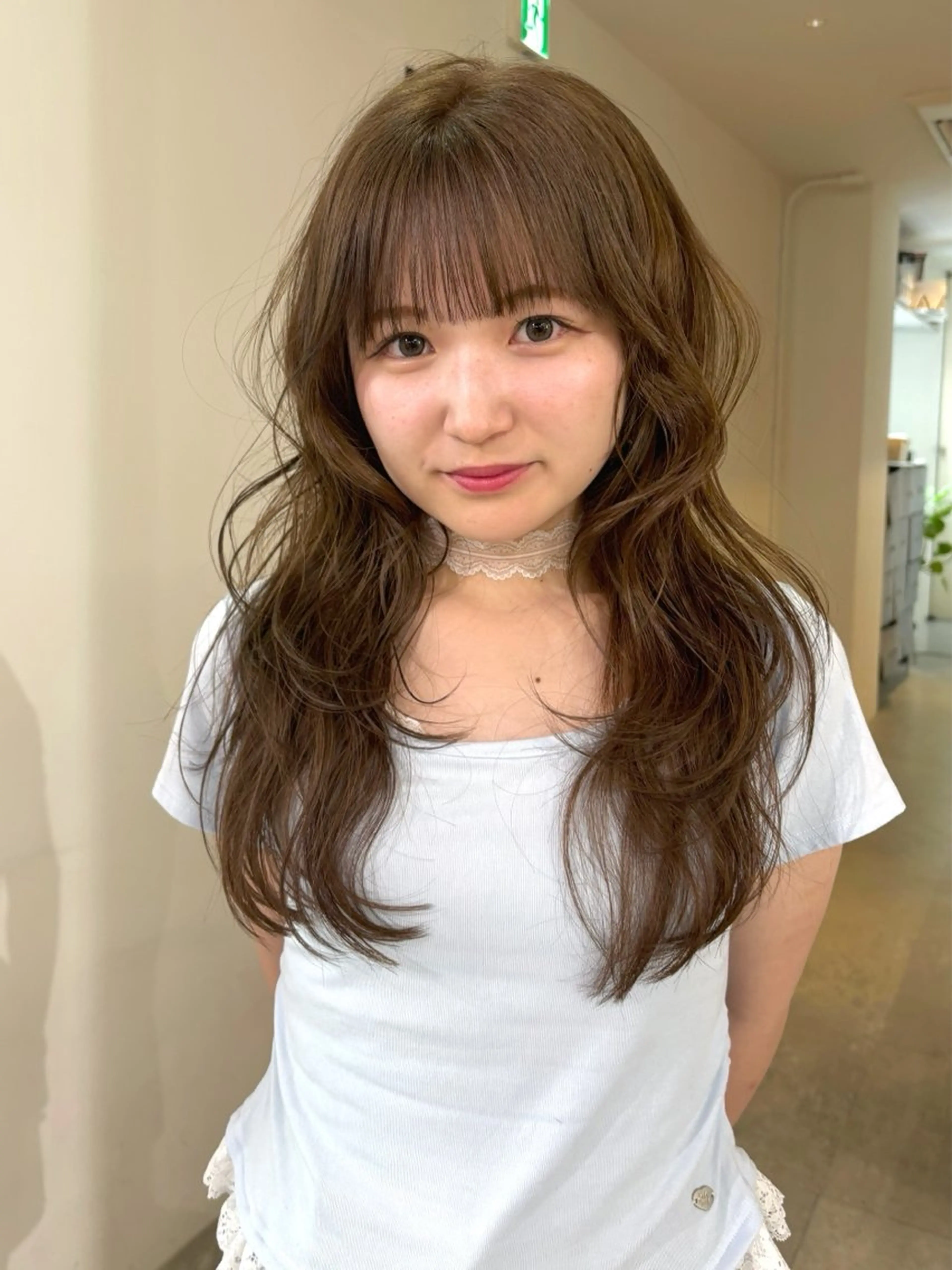 ロング カラー ブリーチ 透明感カラー ダブルカラー ブリーチなしカラー カット ヘアカラー mizuki/ピンク ベージュ.レイヤーのヘアスタイル