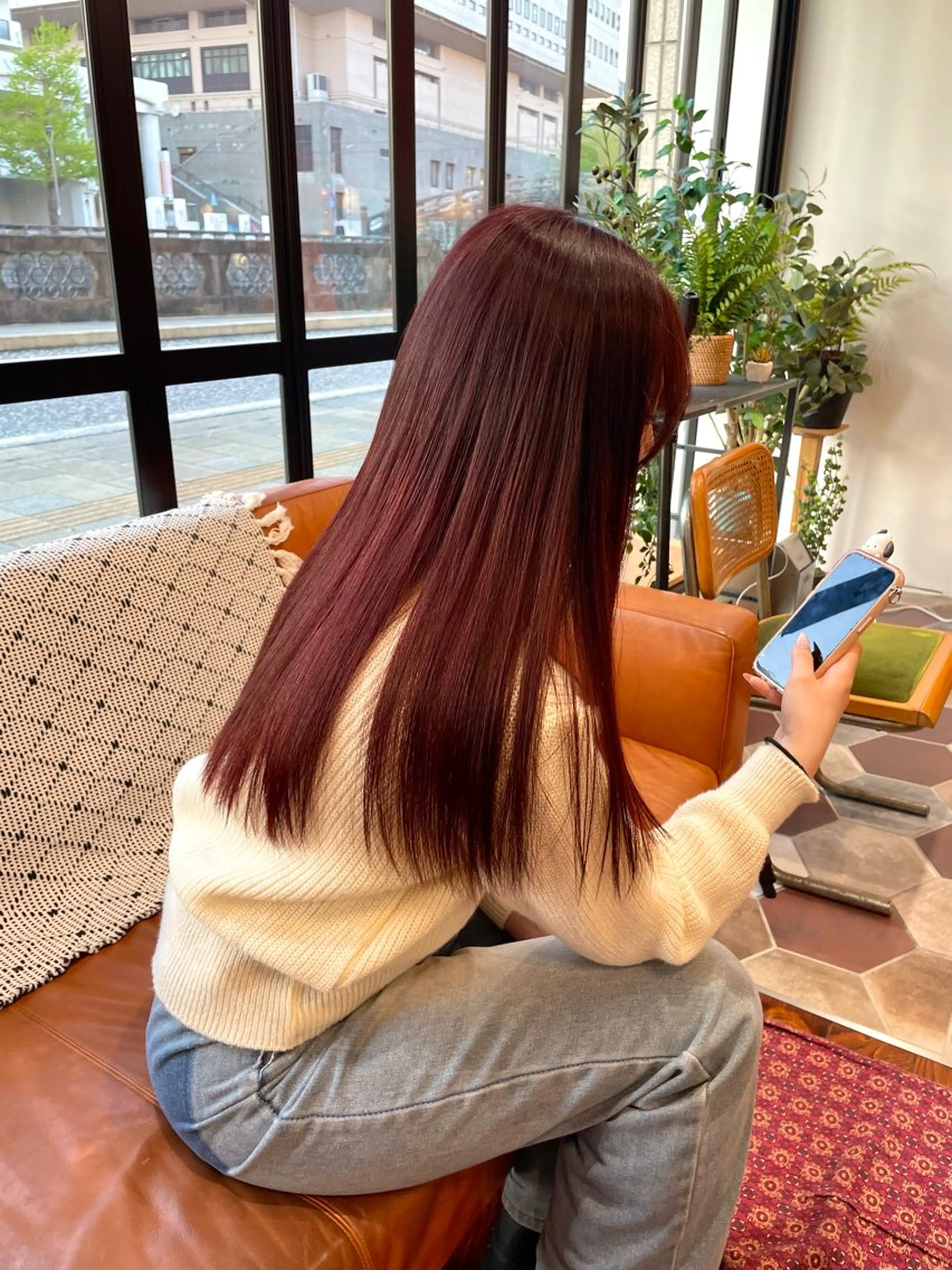ロング カラー 上島 未緒のヘアスタイル