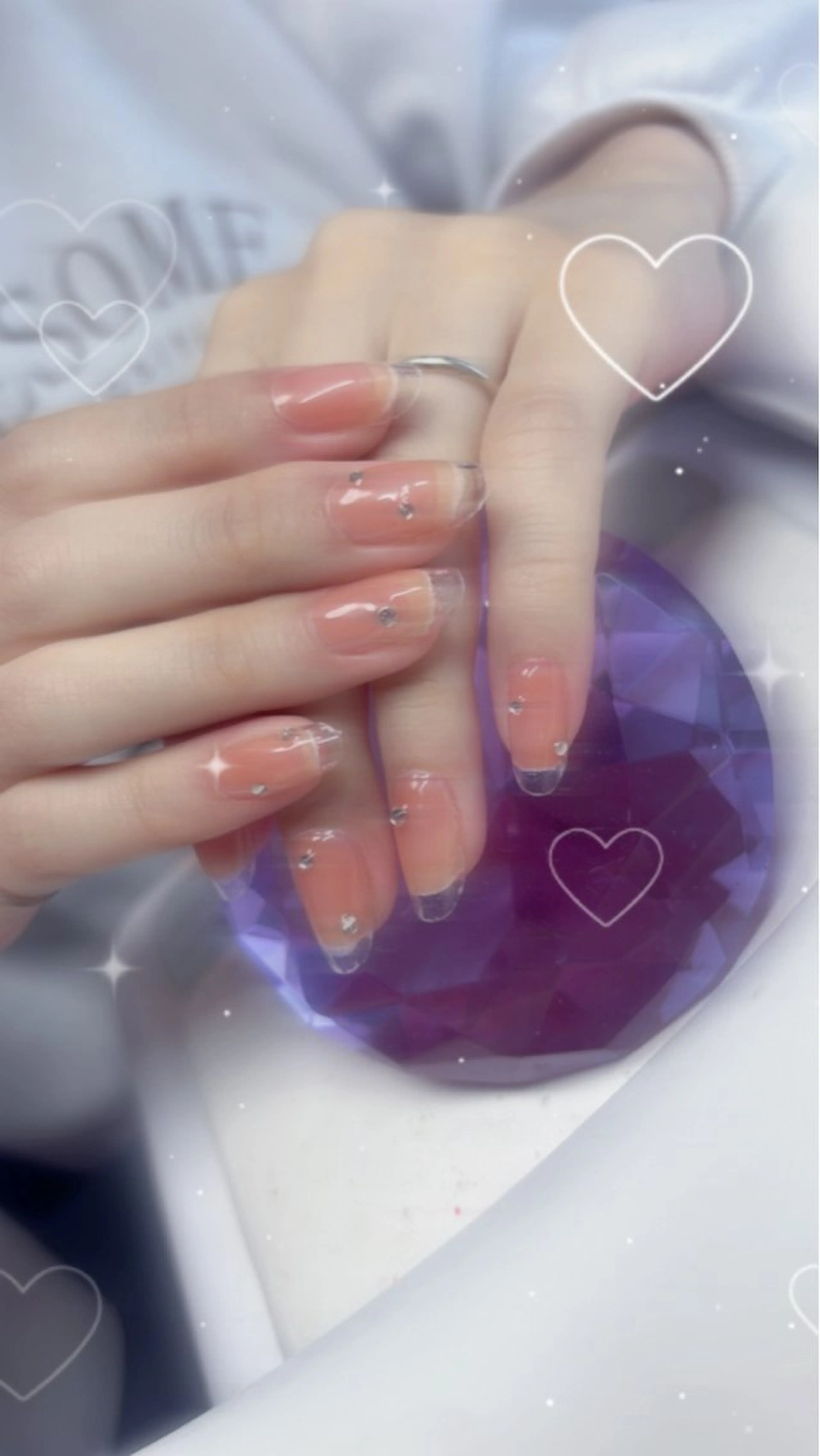 ネイル クリアネイル フレンチネイル ハンドネイル NailSalona.k.a所属・k CHIORIのネイルデザイン