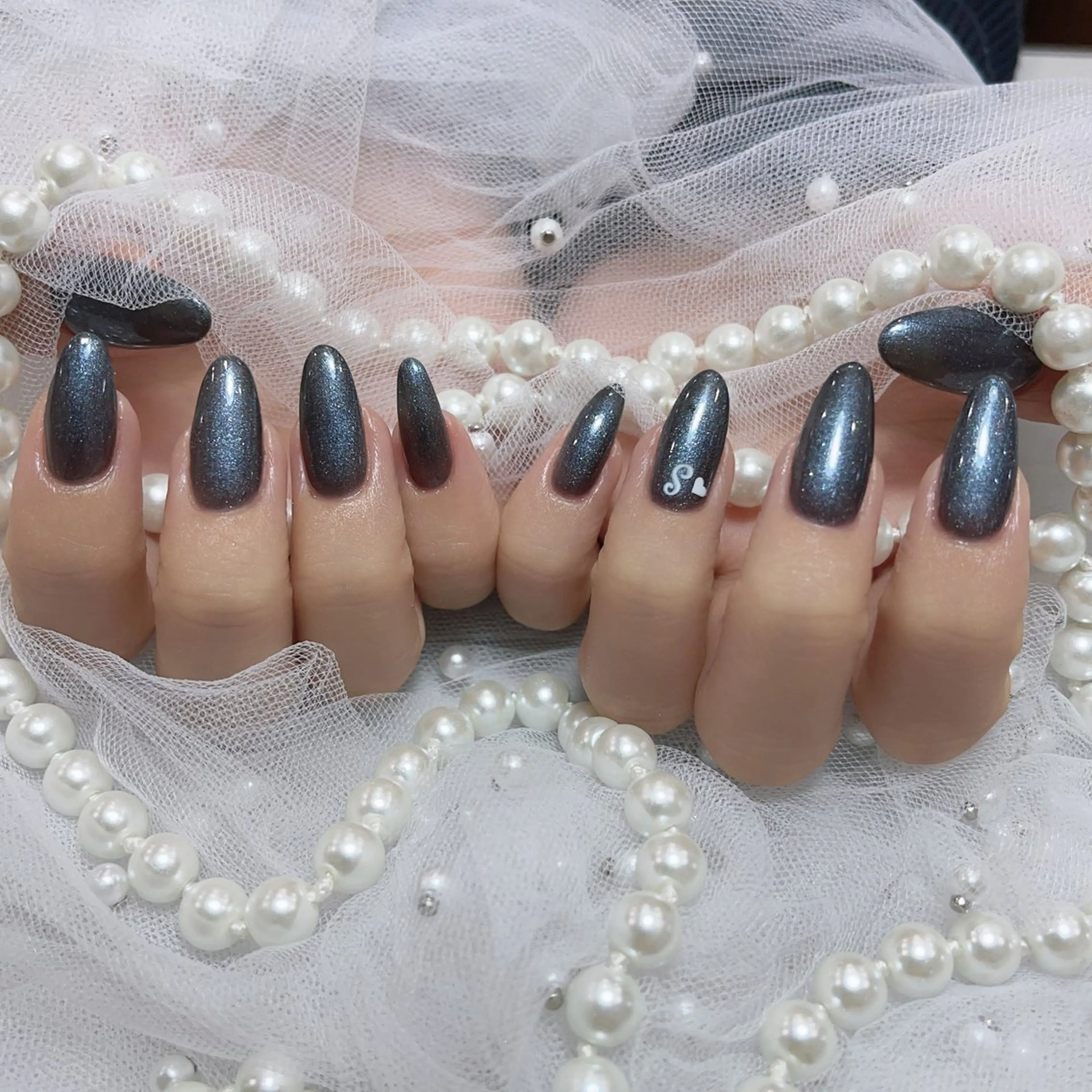 ネイル アートネイル フラッシュネイル フレンチネイル ガラスフレンチ グラデーション M2beauty Renaのネイルデザイン