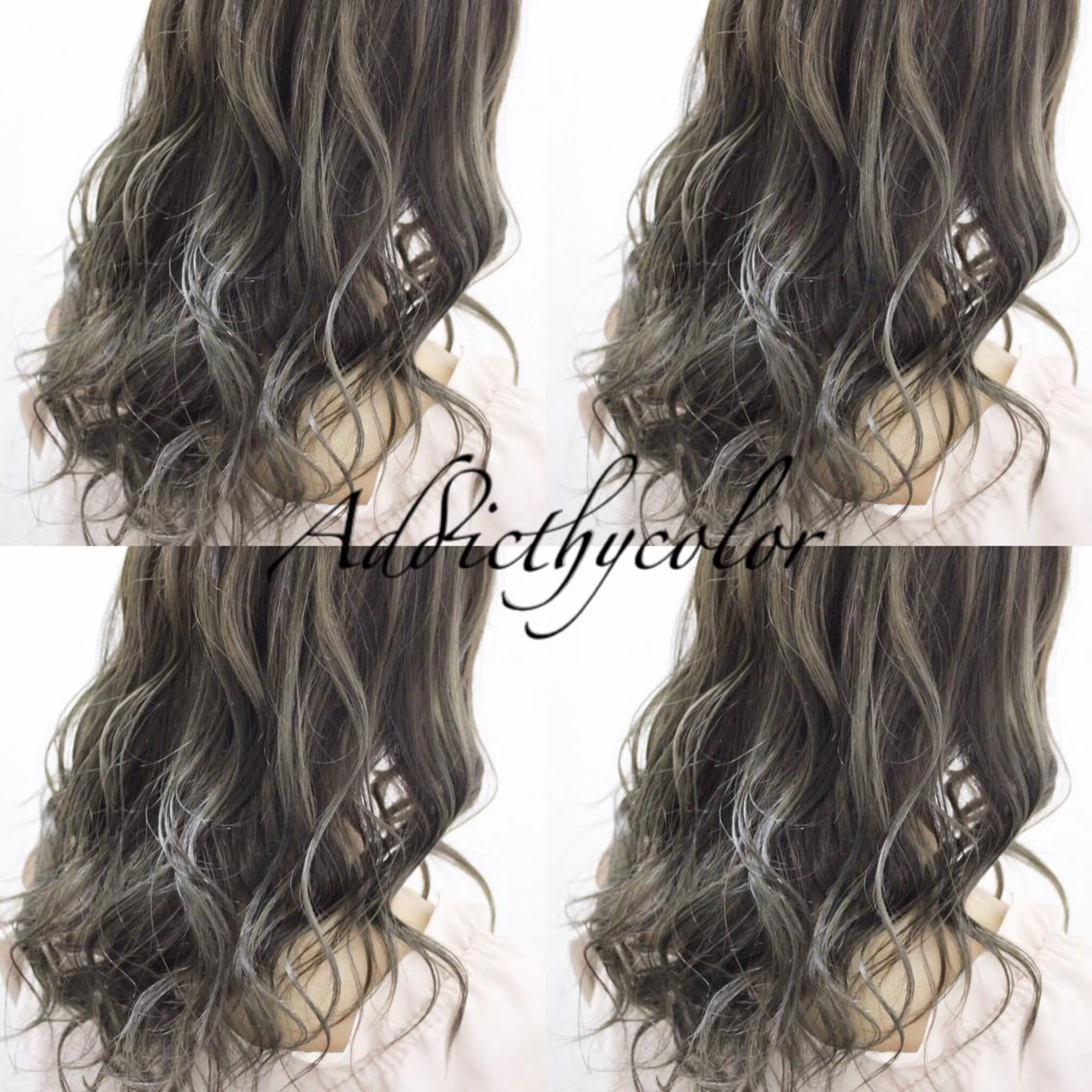 ミディアム 3Dハイライト ハイライト hairstudio NOAのヘアスタイル