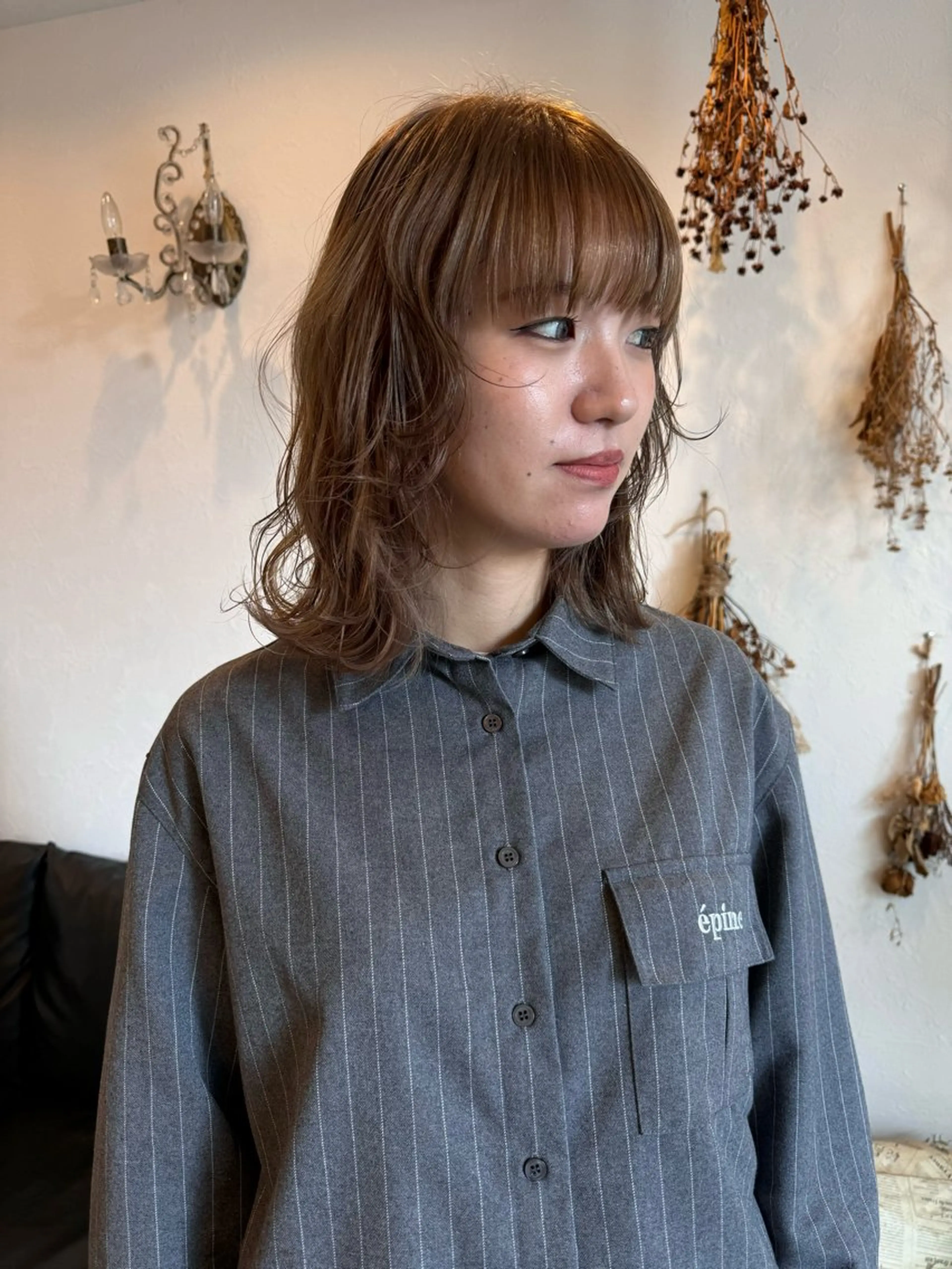 セミロング カラー ベージュカラー ブリーチ ミルクティーベージュ ヘアカラー m ā l o.🌷 サカモトマイコのヘアスタイル