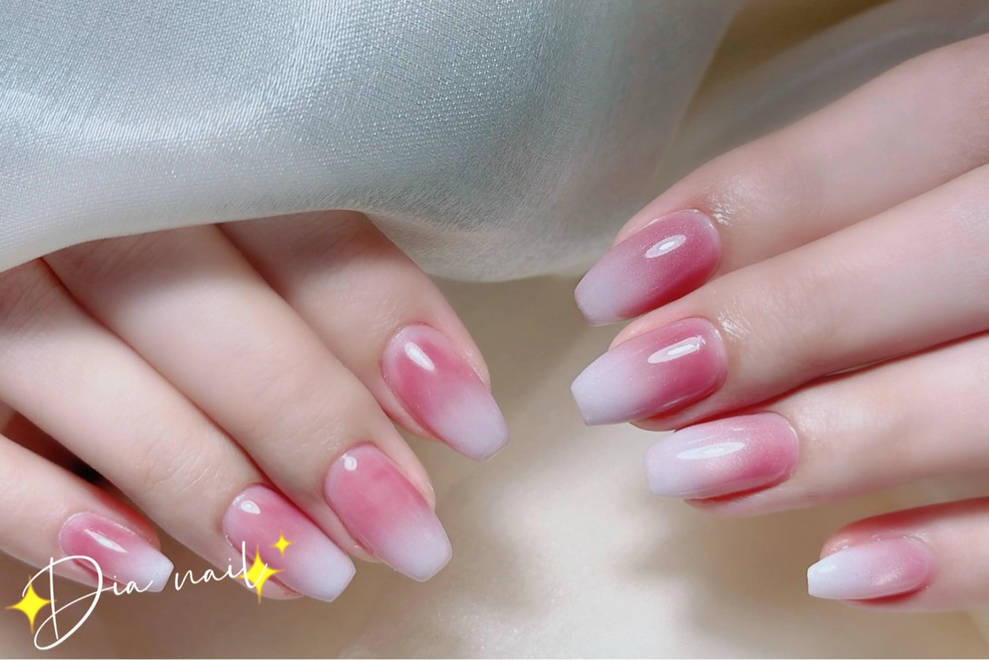 ネイル チークネイル ジェルネイル グラデーション マグネットネイル ニュアンスネイル Di'a nail ネイルサロンのネイルデザイン