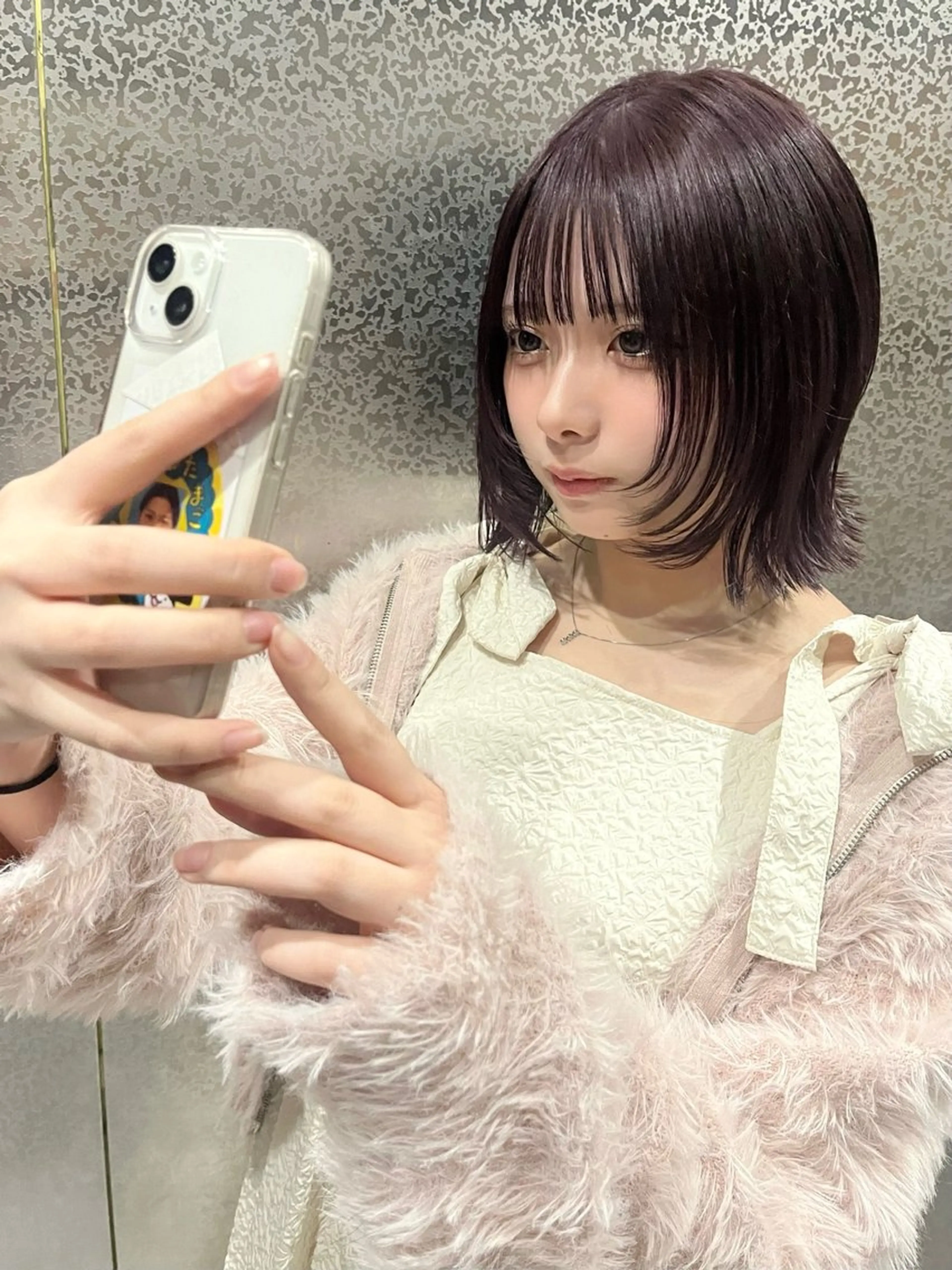 ミディアム カラー カット ヘアカラー トリートメント 尾崎隼大 レイヤー/韓国ヘアのヘアスタイル