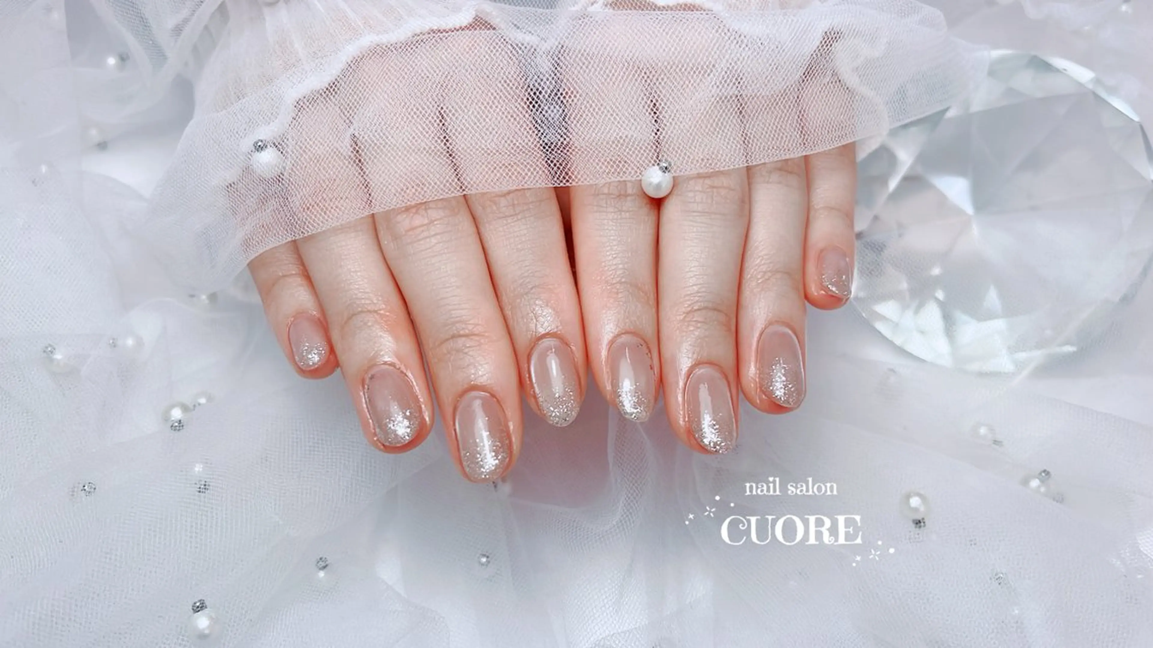 ネイル ラメ(グリッター) ラメグラデーション マグネットネイル オフィスネイル シンプルネイル ハンドネイル CUORE____nail所属・nail salon CUOREのネイルデザイン