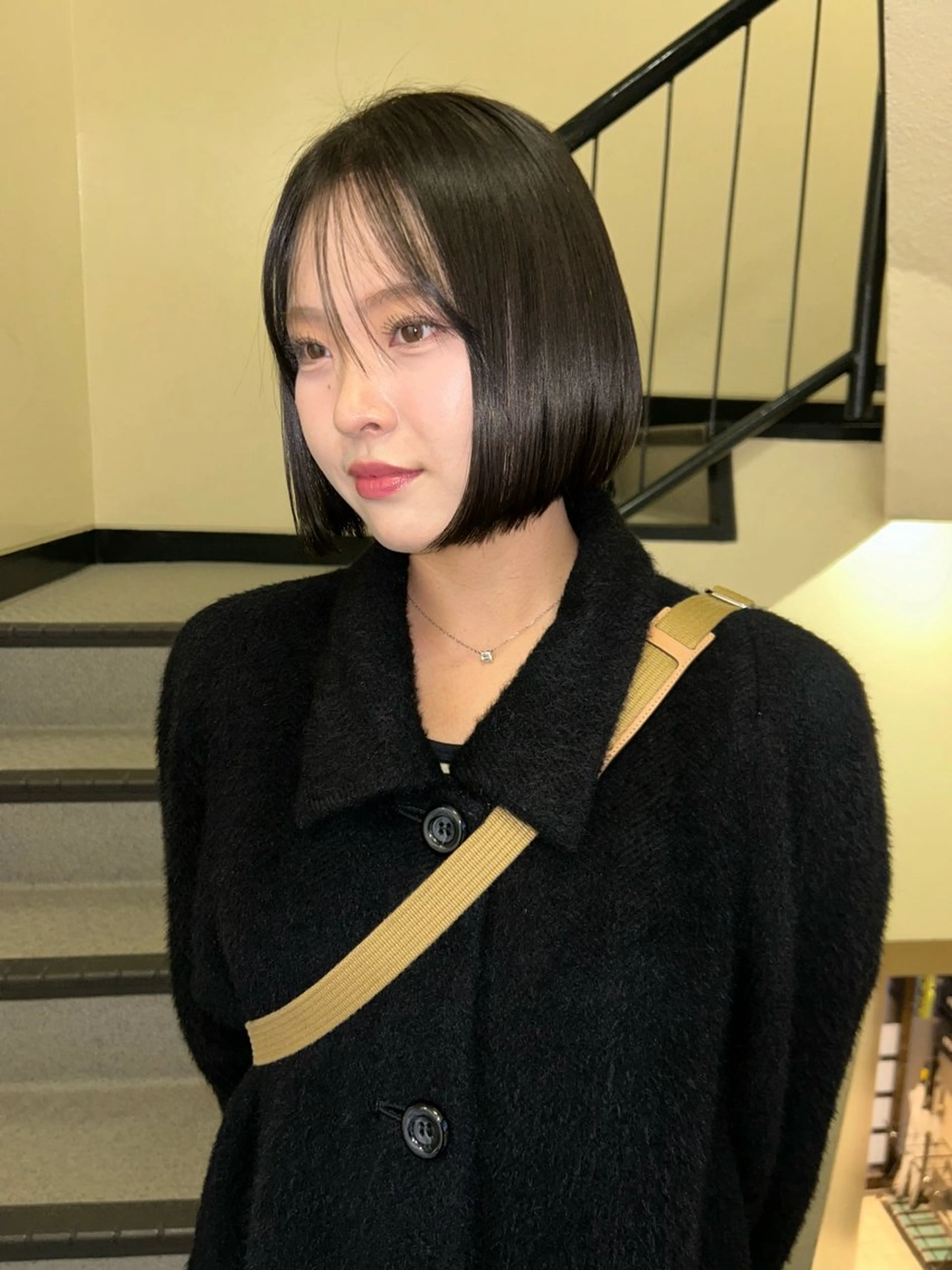 ショート カラー 黒髪 ブリーチ カット ヘアカラー トリートメント ☕️結【suii.】 ボブ/ヘアセット☕️のヘアスタイル