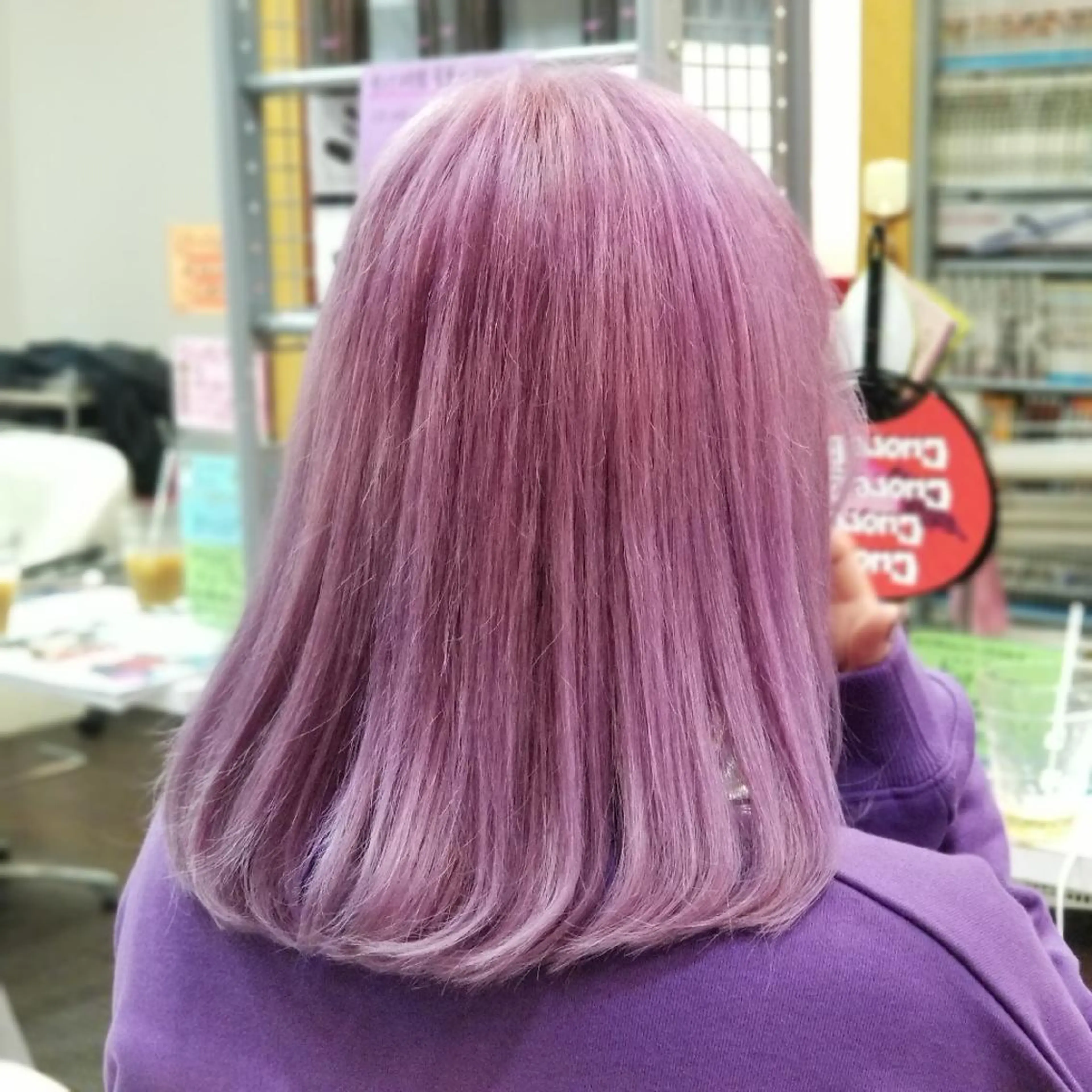 ミディアム カラー ブリーチ ラベンダーカラー 植田 /エクステ /ブリーチ/髪質改善のヘアスタイル