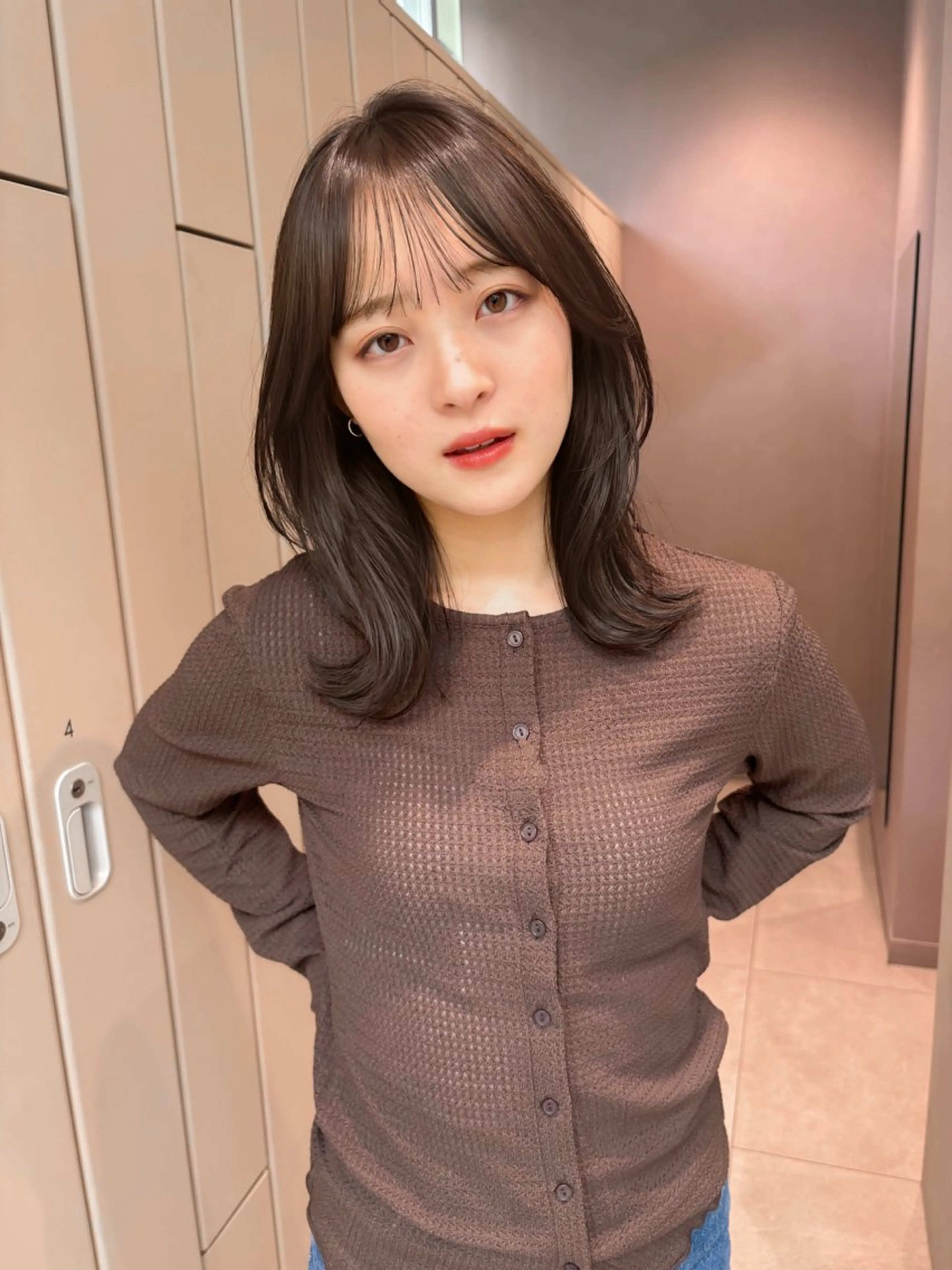 ミディアム カラー unami shibuya所属・ren ボブロブ/ミディアムのヘアスタイル