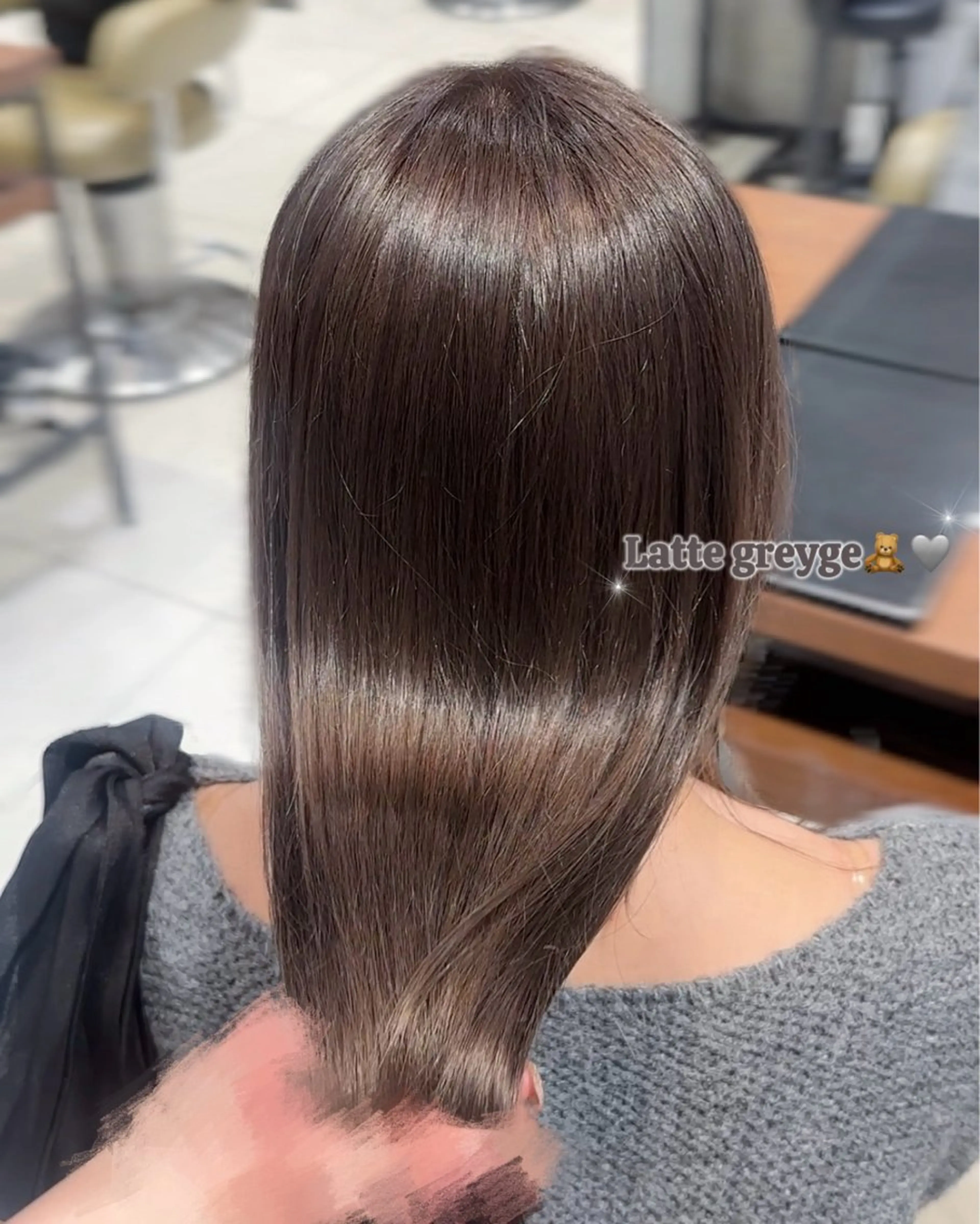 ロング カラー ブリーチ 透明感カラー 韓国風/透明感 🎀𝑹𝒖𝒌𝒂のヘアスタイル