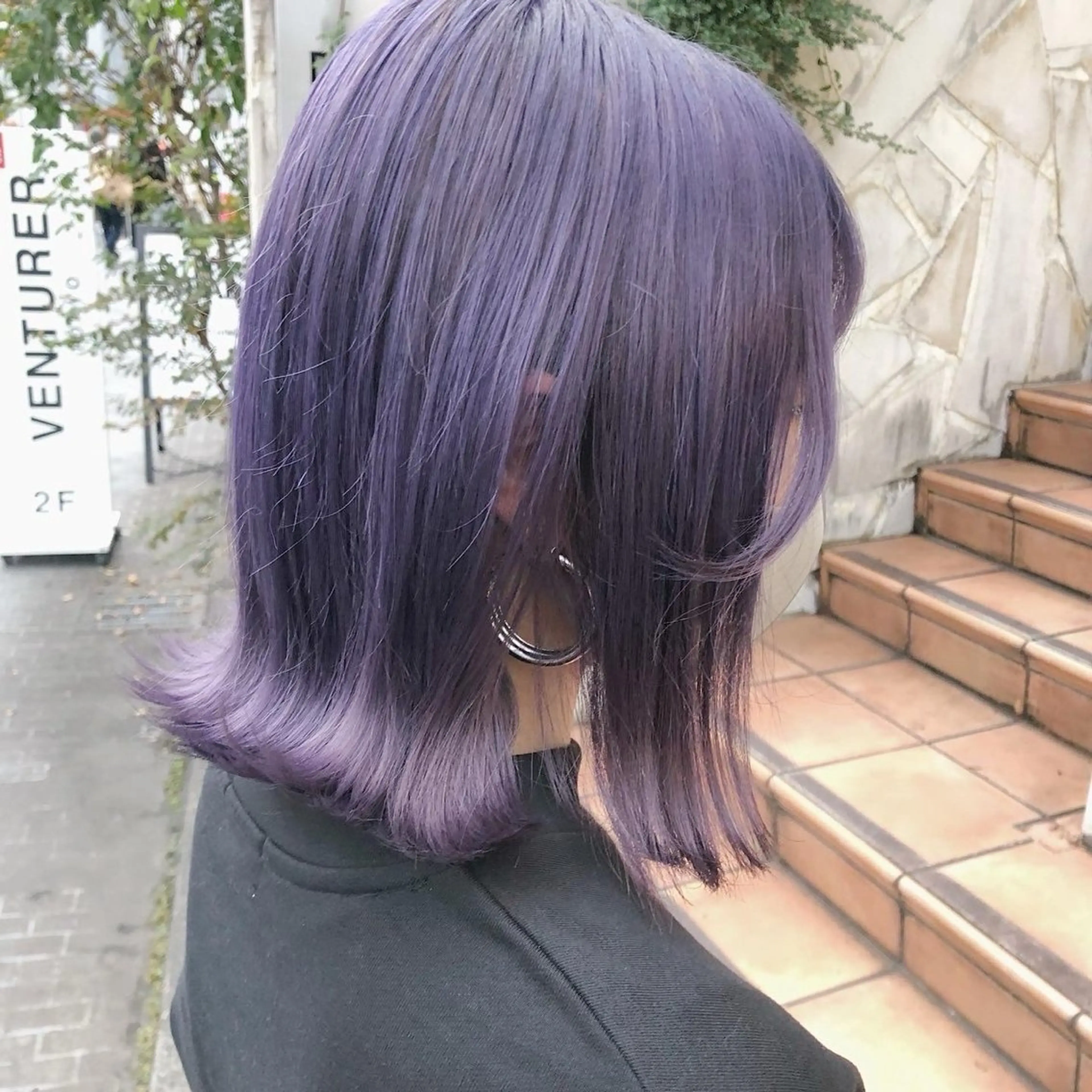 ミディアム カラー ヘアカラー 💎色落ち綺麗に白肌 ラベンダー💎りんのヘアスタイル