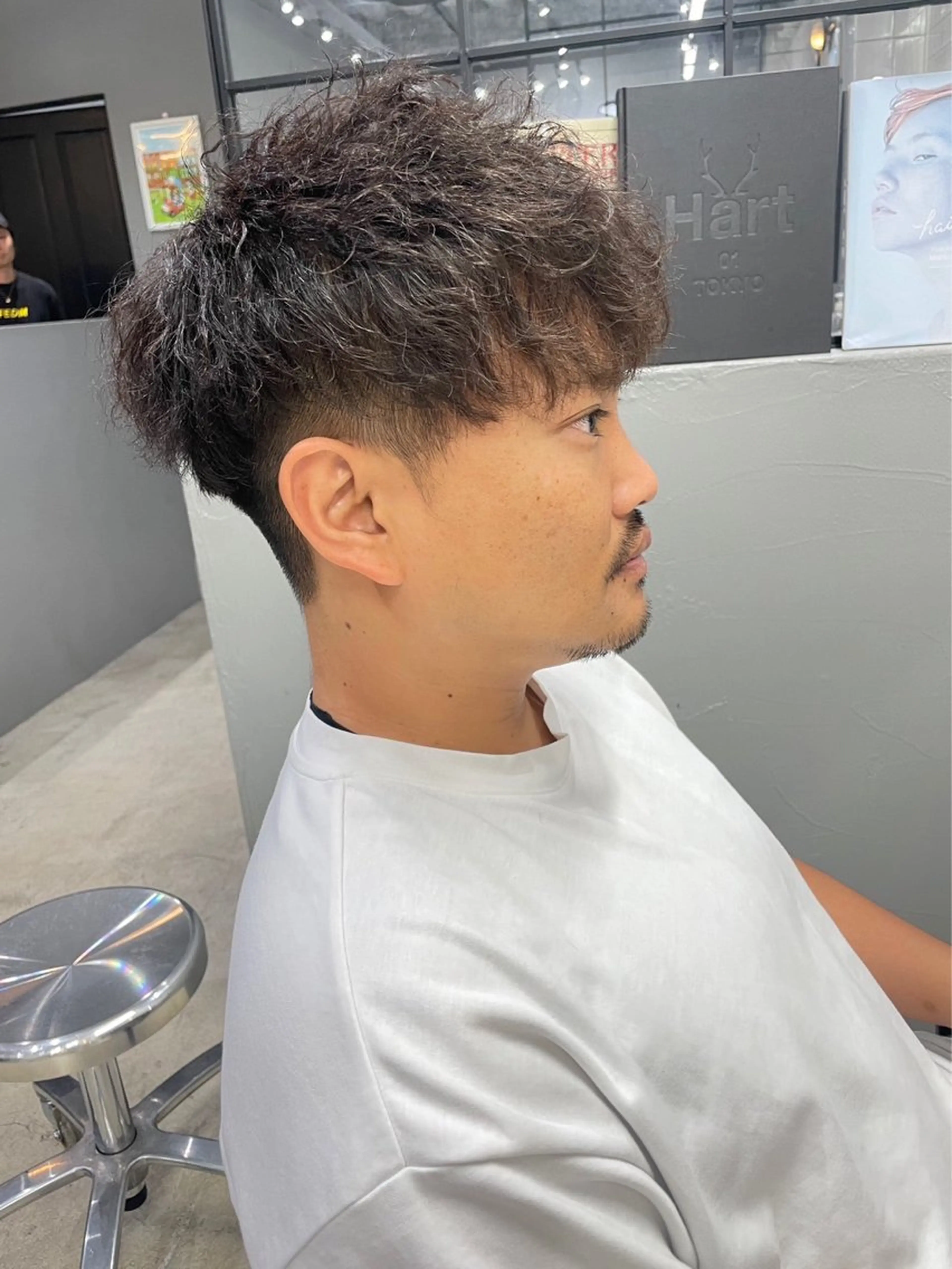 ショート パーマ メンズ カット パーマ メンズ専門サロン wokeのヘアスタイル