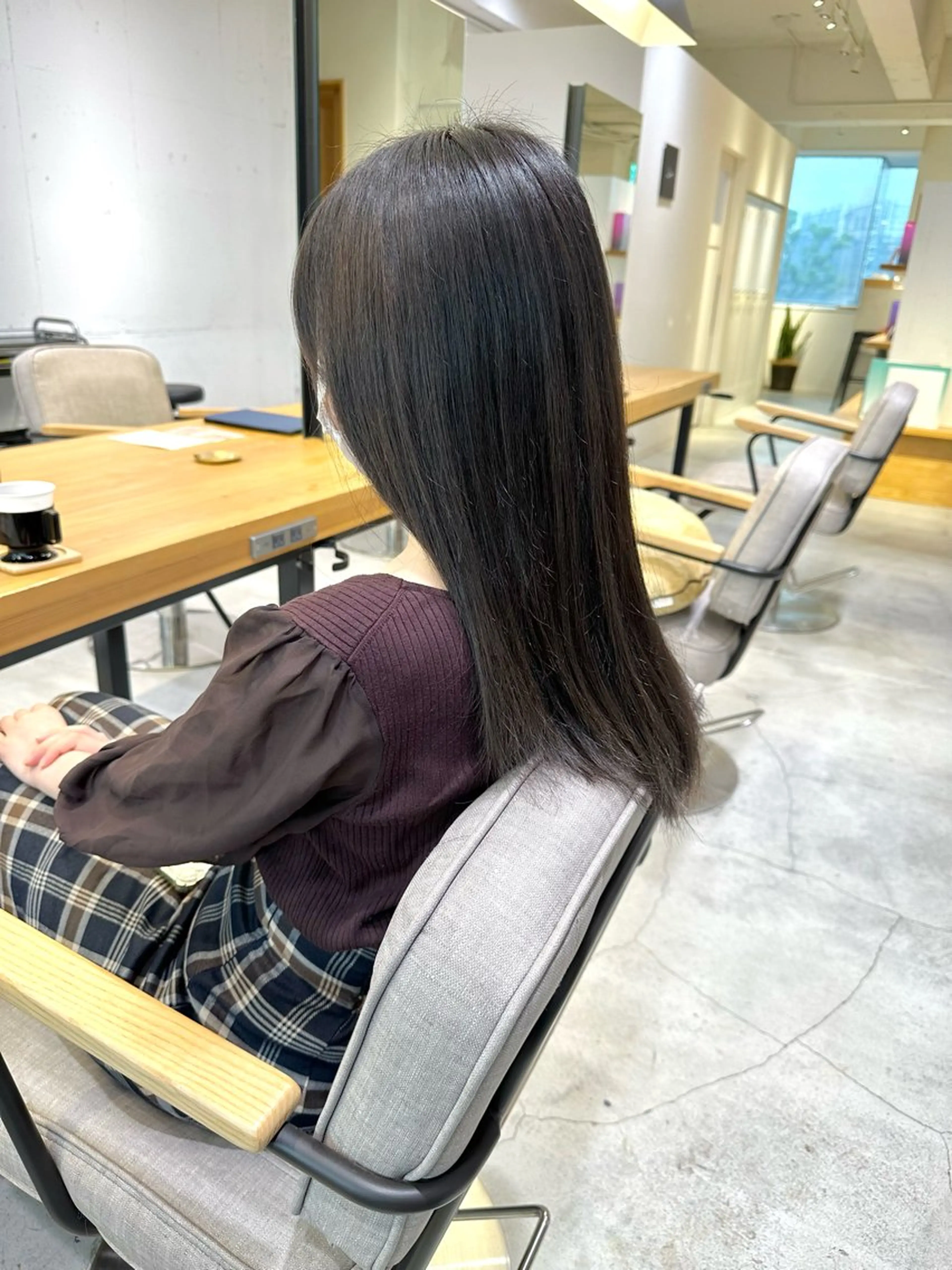 ロング カット ヘアカラー トリートメント 上野湧太 髪質改善/艶カラーのヘアスタイル