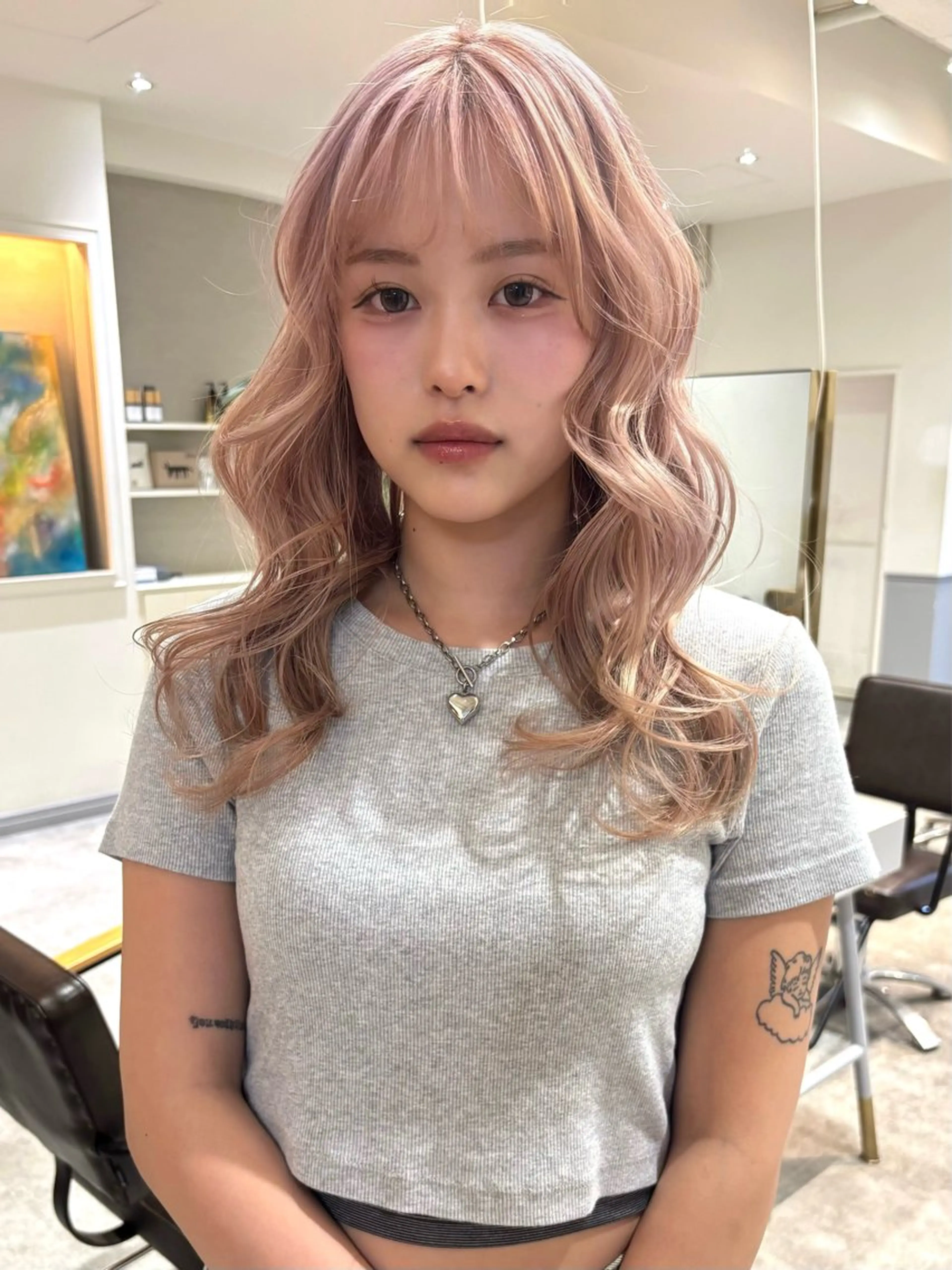 【人気No.2🎀𓈒𓏸】ケアブリーチ1回(リタッチ含む) ＋ うる艶カラー✨️の写真