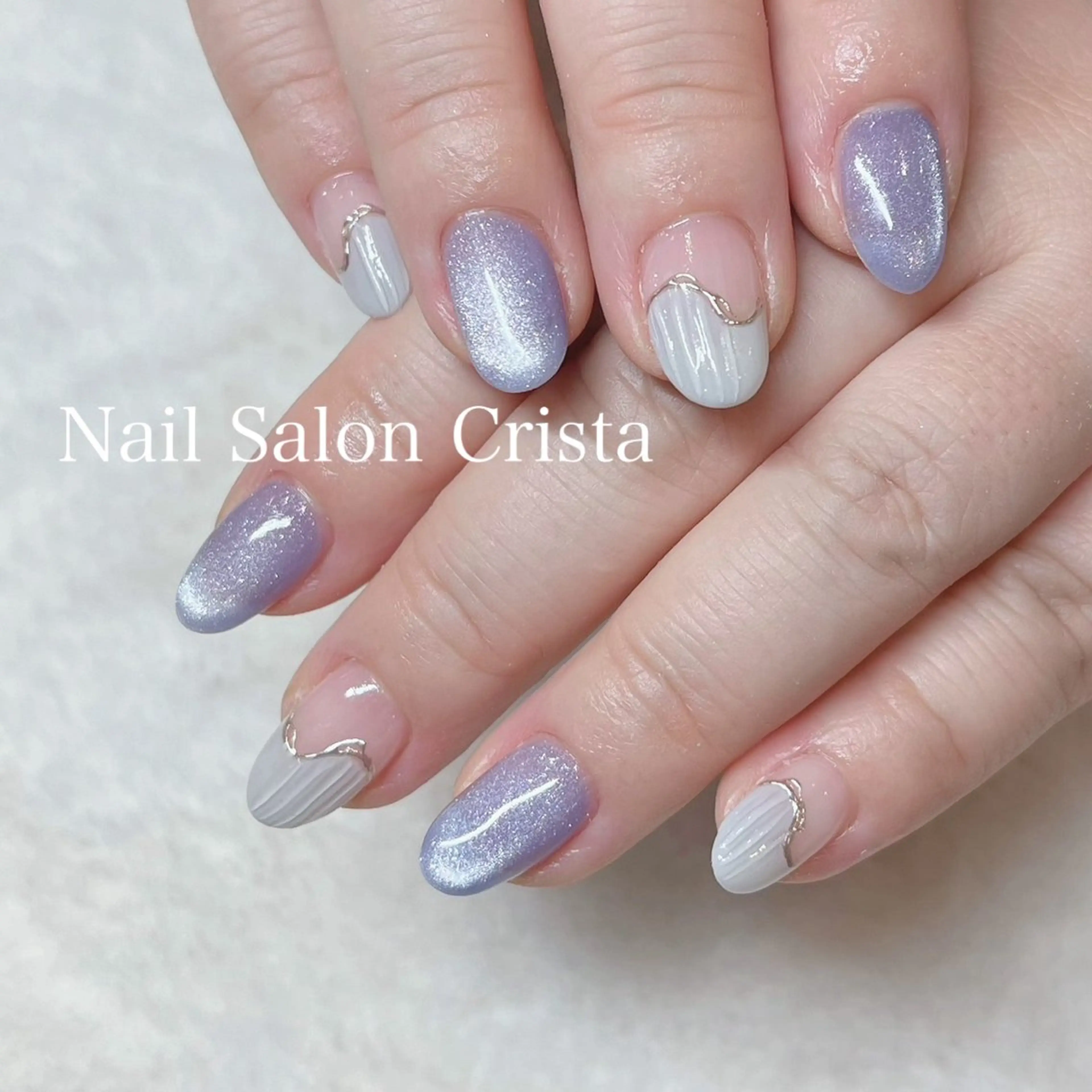 ネイル フットネイル ジェルネイル マグネットネイル オフィスネイル ワンカラーネイル NAILSALON CRISTA所属・🤍CRISTA yui🤍のネイルデザイン