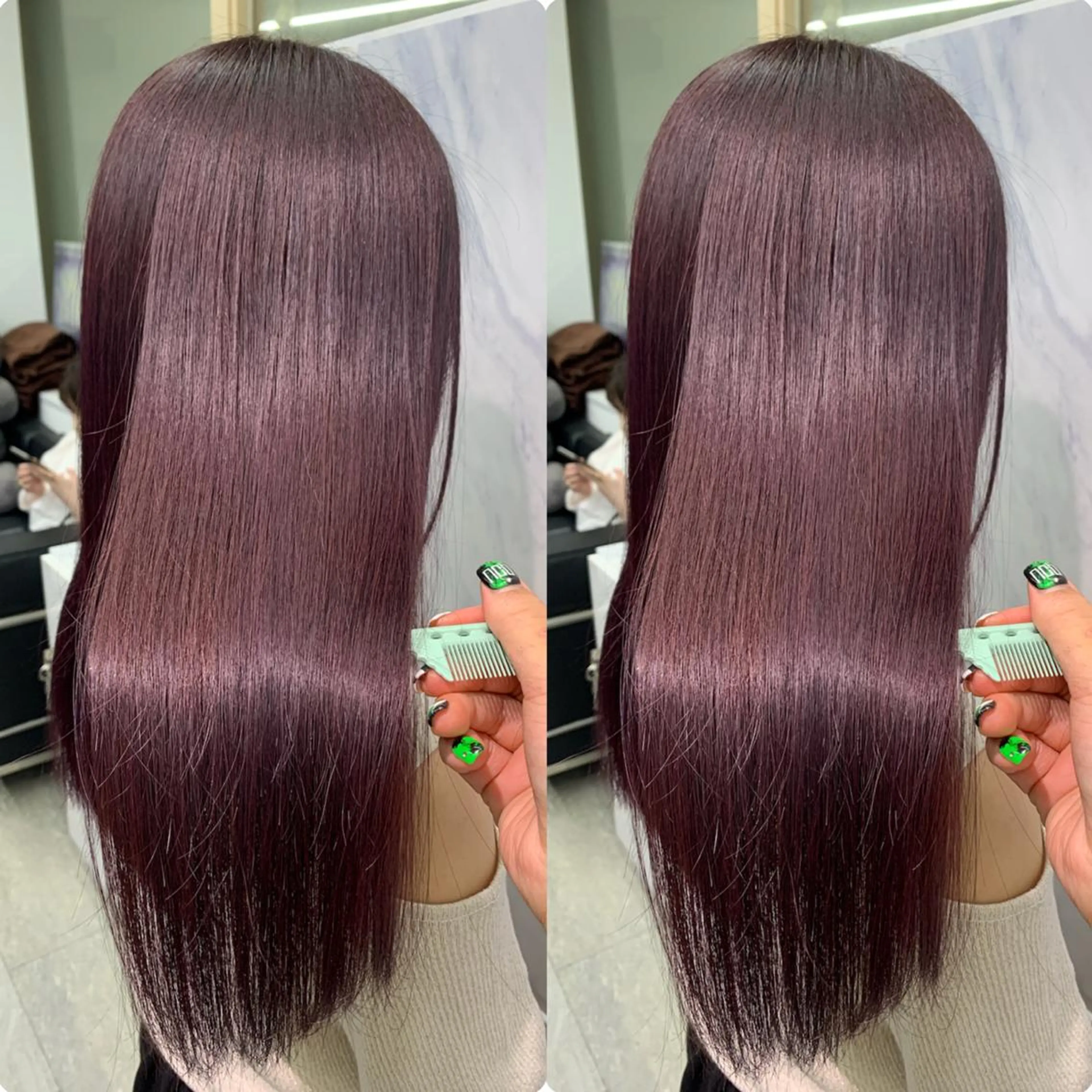 💗盛れる艶髪💗カット＋ケアカラー＋髪質改善トリートメントの写真