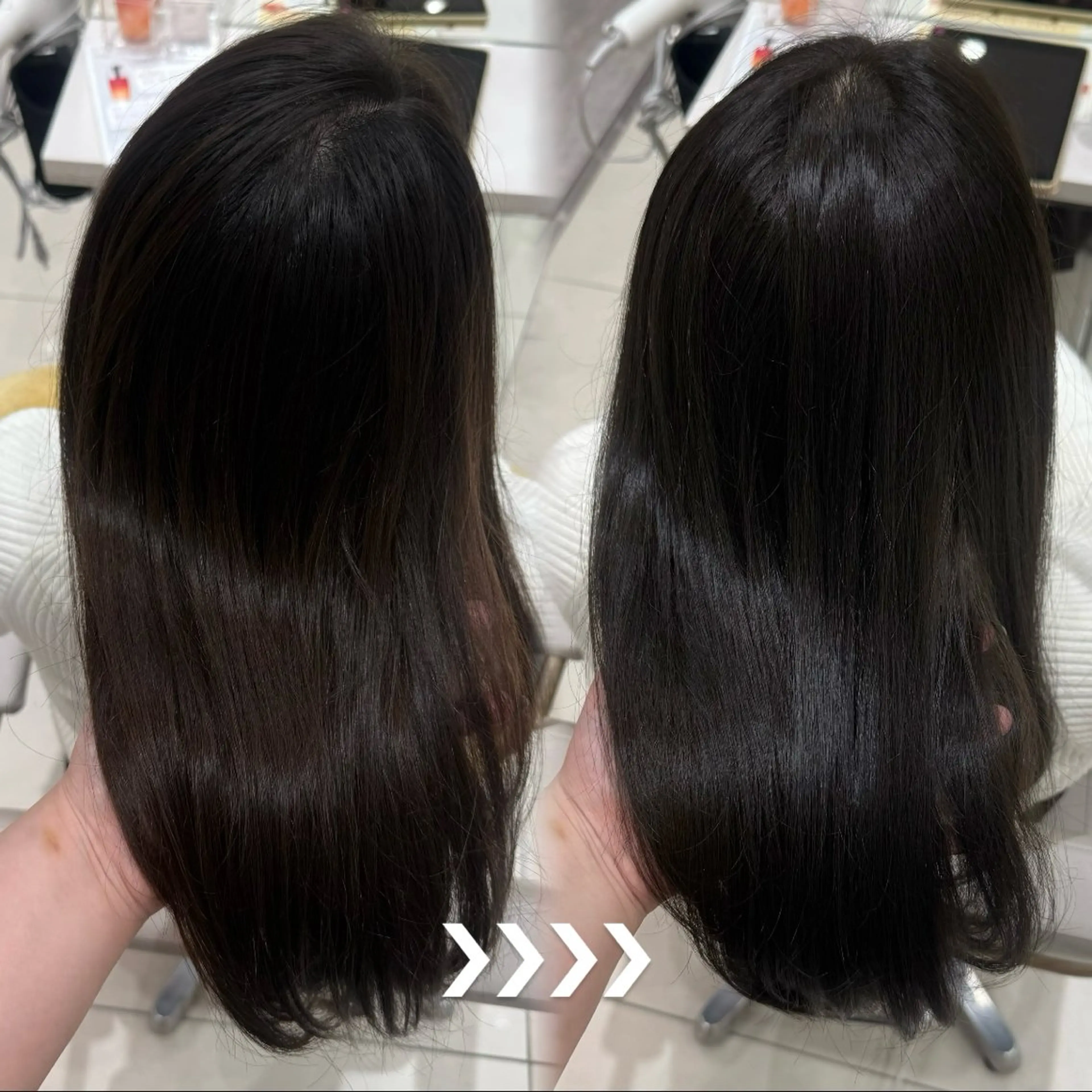 セミロング カラー カット ヘアカラー トリートメント 内田 志乃のヘアスタイル