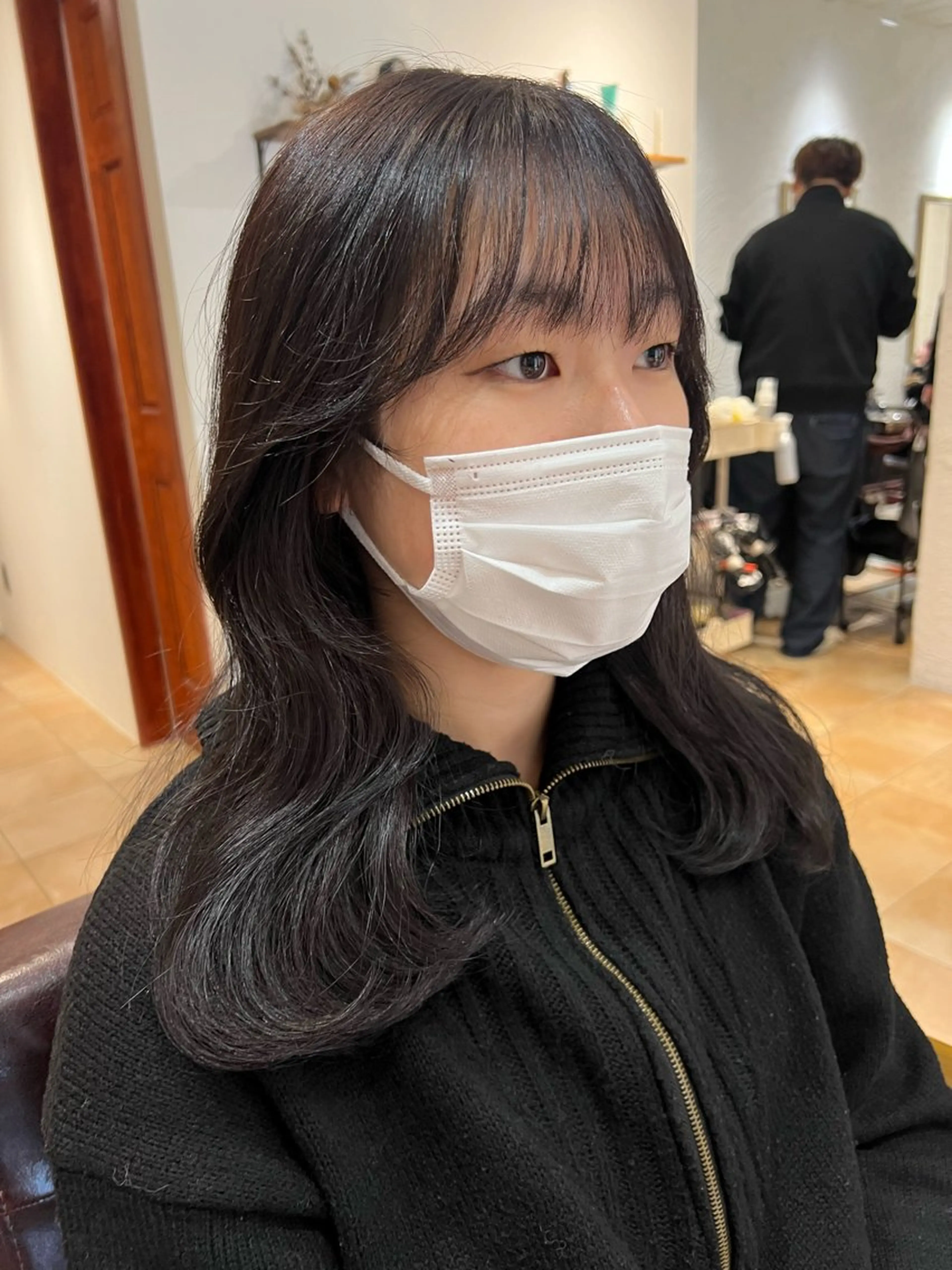 セミロング カラー 🥀韓国ヘア🥀 宮津真菜のヘアスタイル