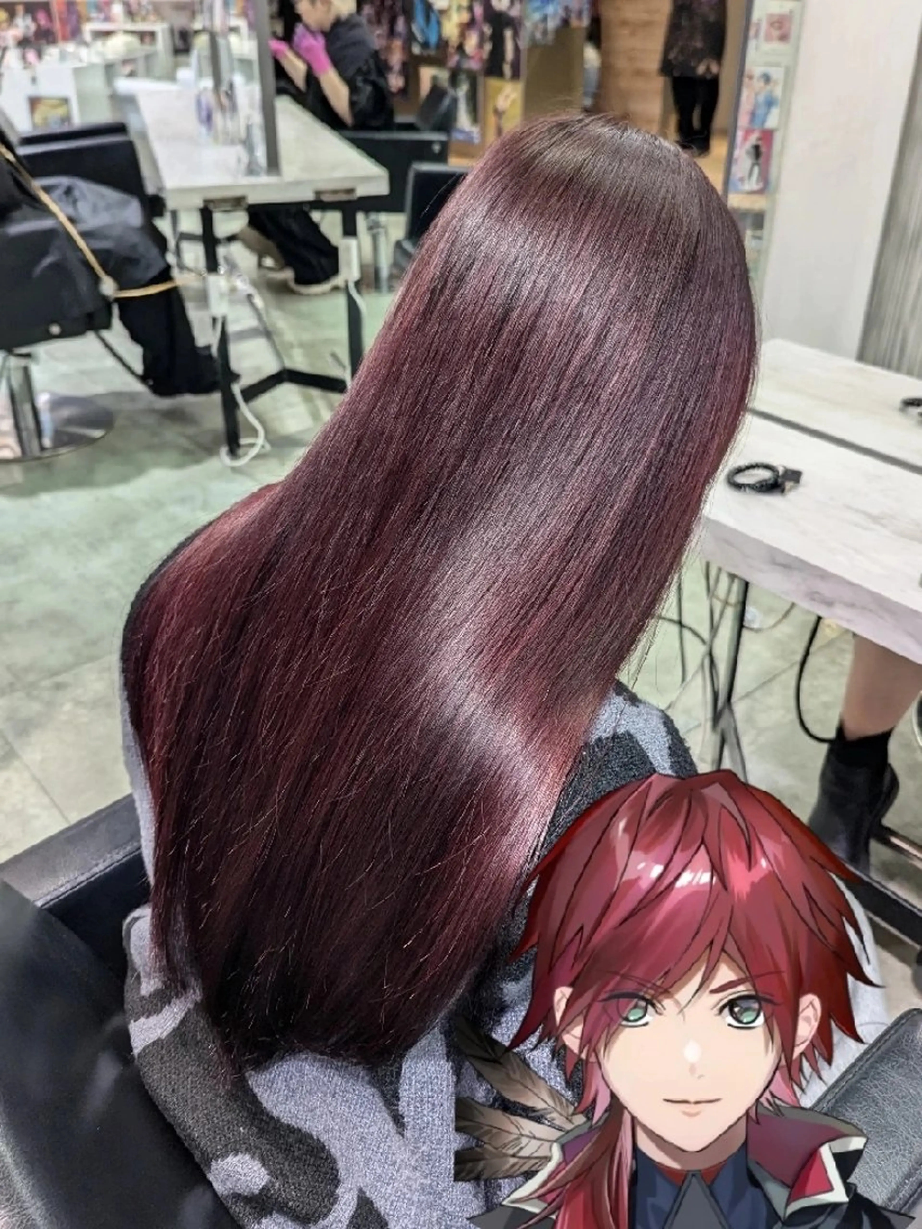 カラー ロング 推しカラー🦉にじさ んじカラー🌈🕒✨のヘアスタイル