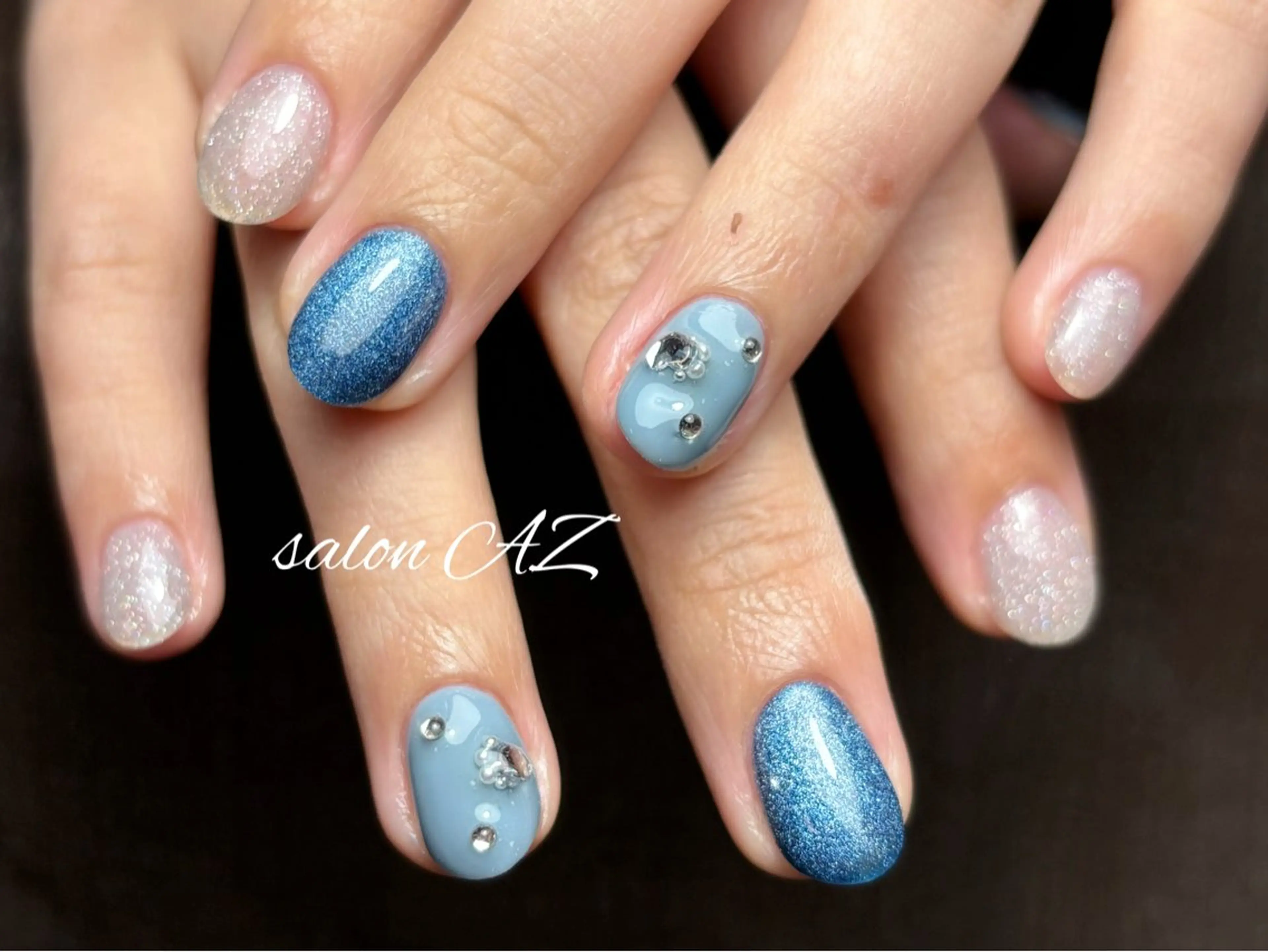 ネイル アートネイル 長さ出し フットネイル フレンチネイル ジェルネイル ハンドネイル salon AZのネイルデザイン