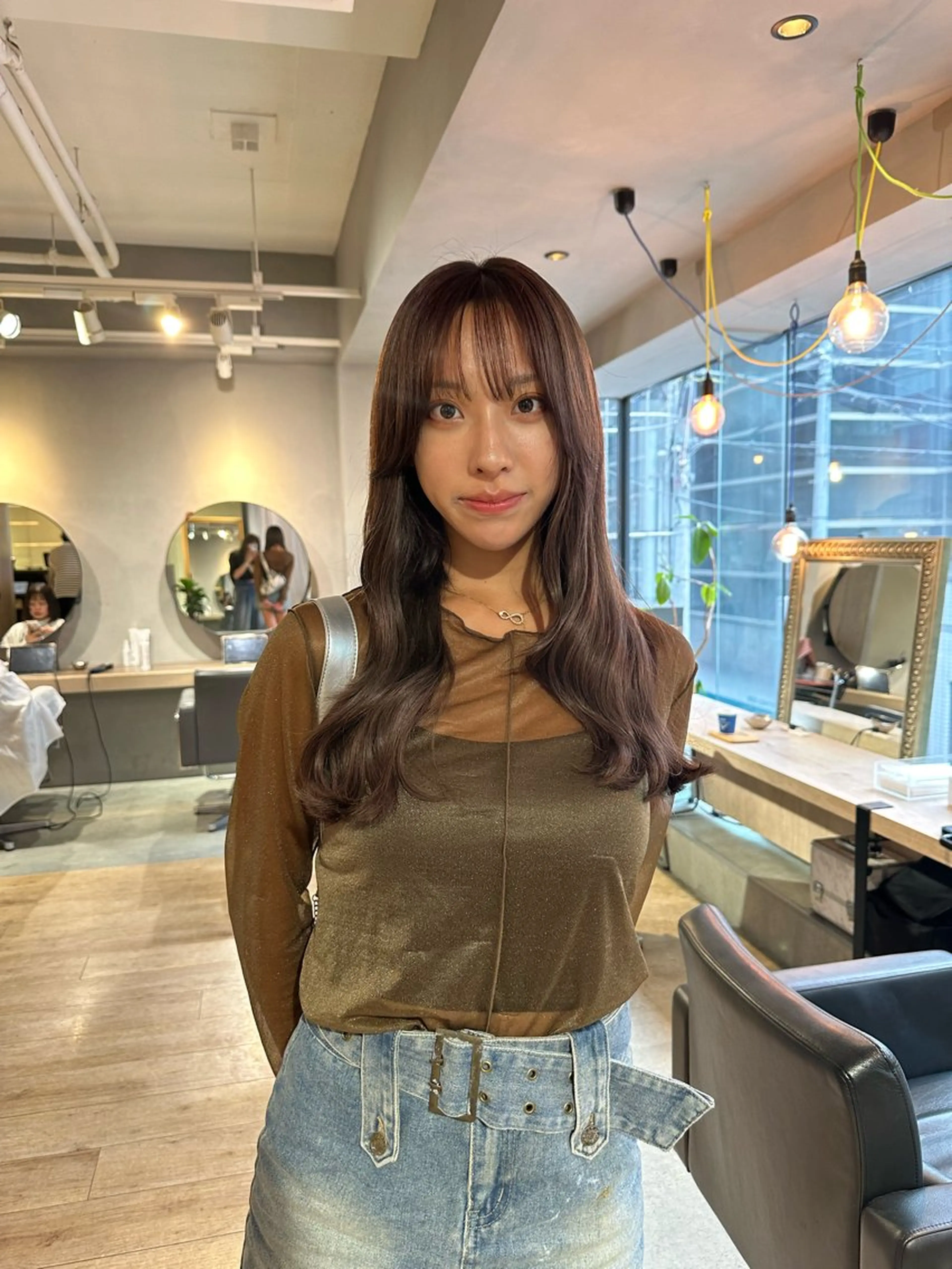 ロング カラー カット ヘアカラー エクステ 美髪・シールエクステ ホソタニリョウコのヘアスタイル