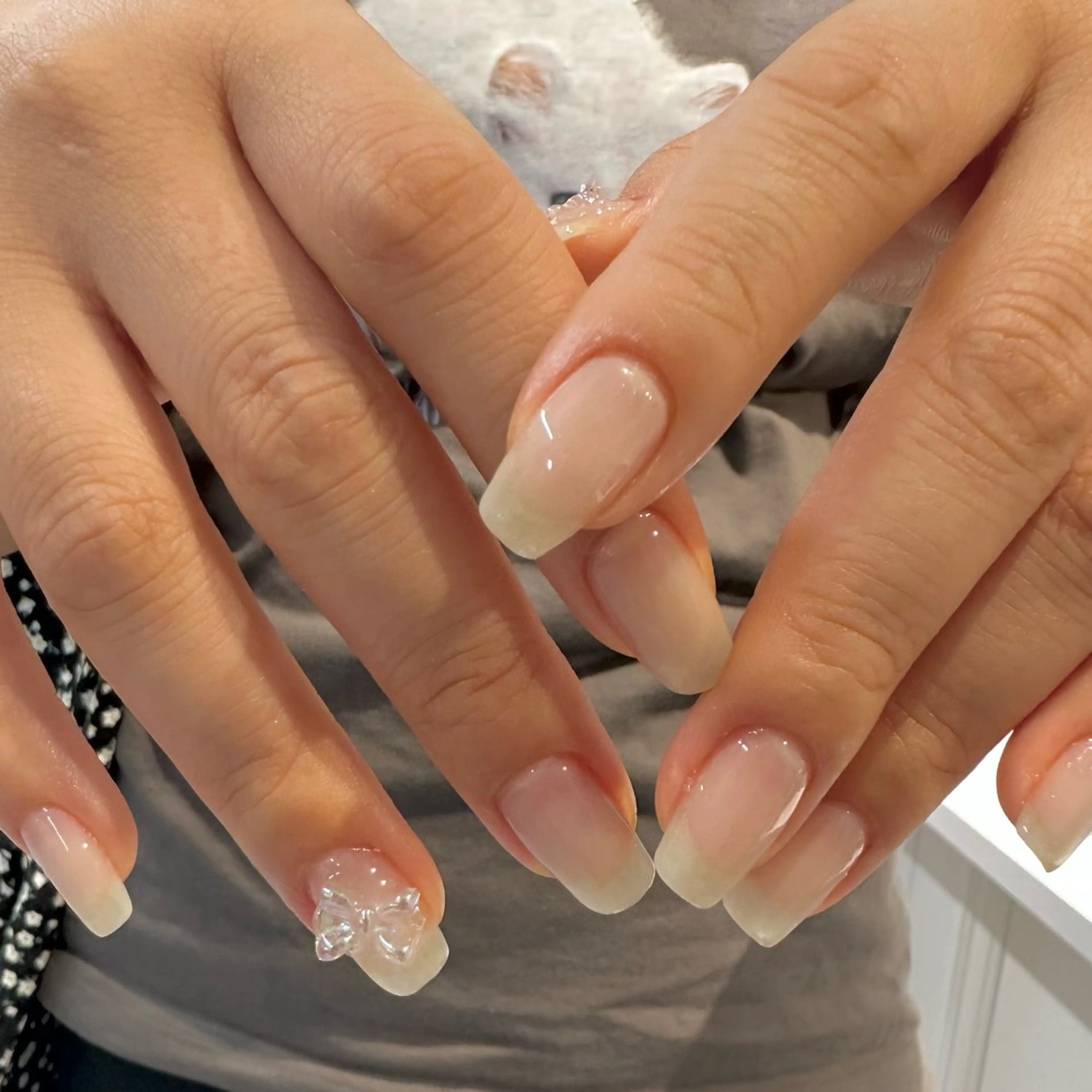 ネイル マグネットネイル リボン ハンドネイル fukuyasu rikaのネイルデザイン