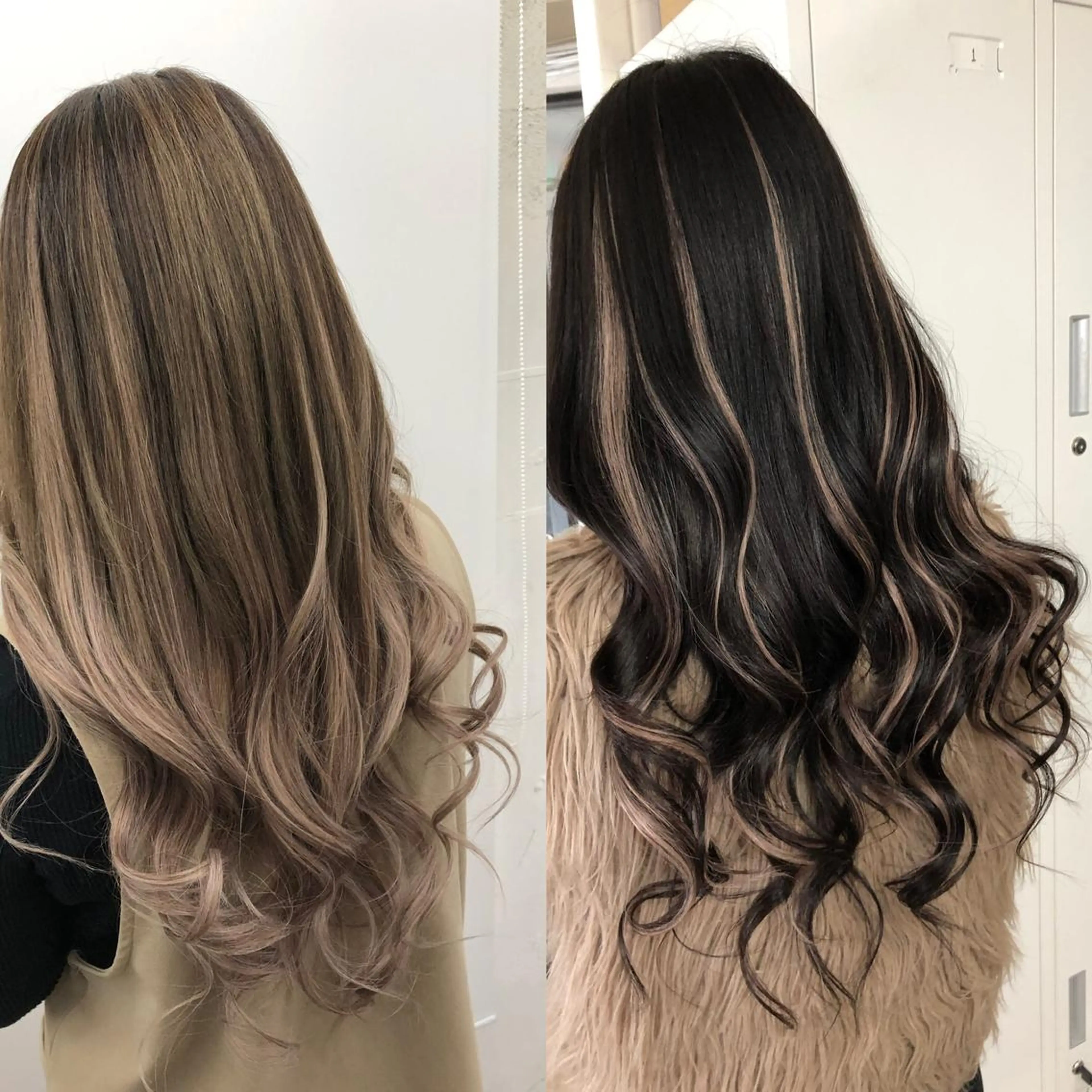 ロング カラー シールエクステ バレイヤージュ ブリーチ ハイライトカラー ハイトーンカラー カット ヘアカラー トリートメント alpha. カラーエクステ下妻のヘアスタイル