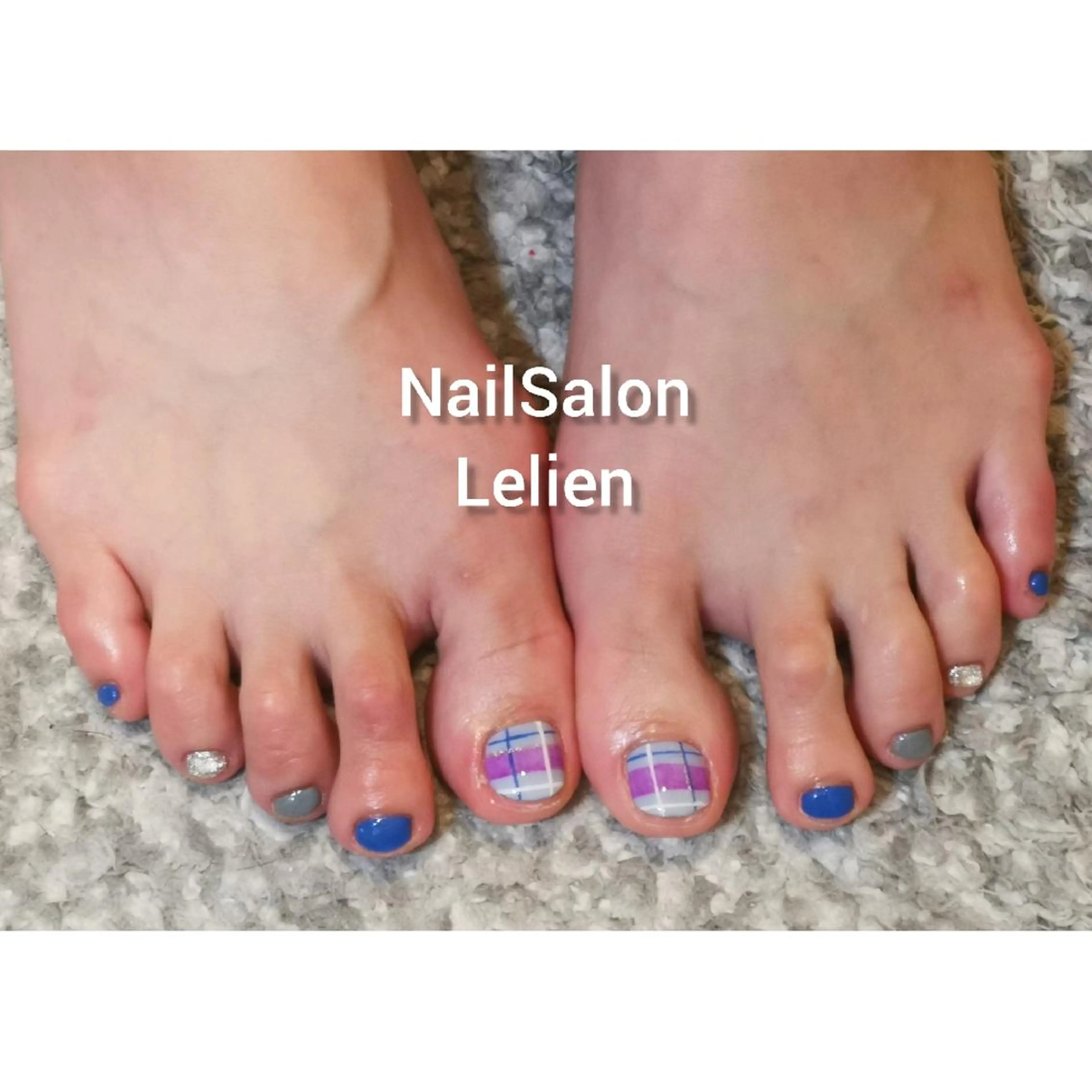 ネイル ブルー パープル 人気エリア💖完全個室【ルリエ】所属・ネイルサロン Lelienルリエのネイルデザイン
