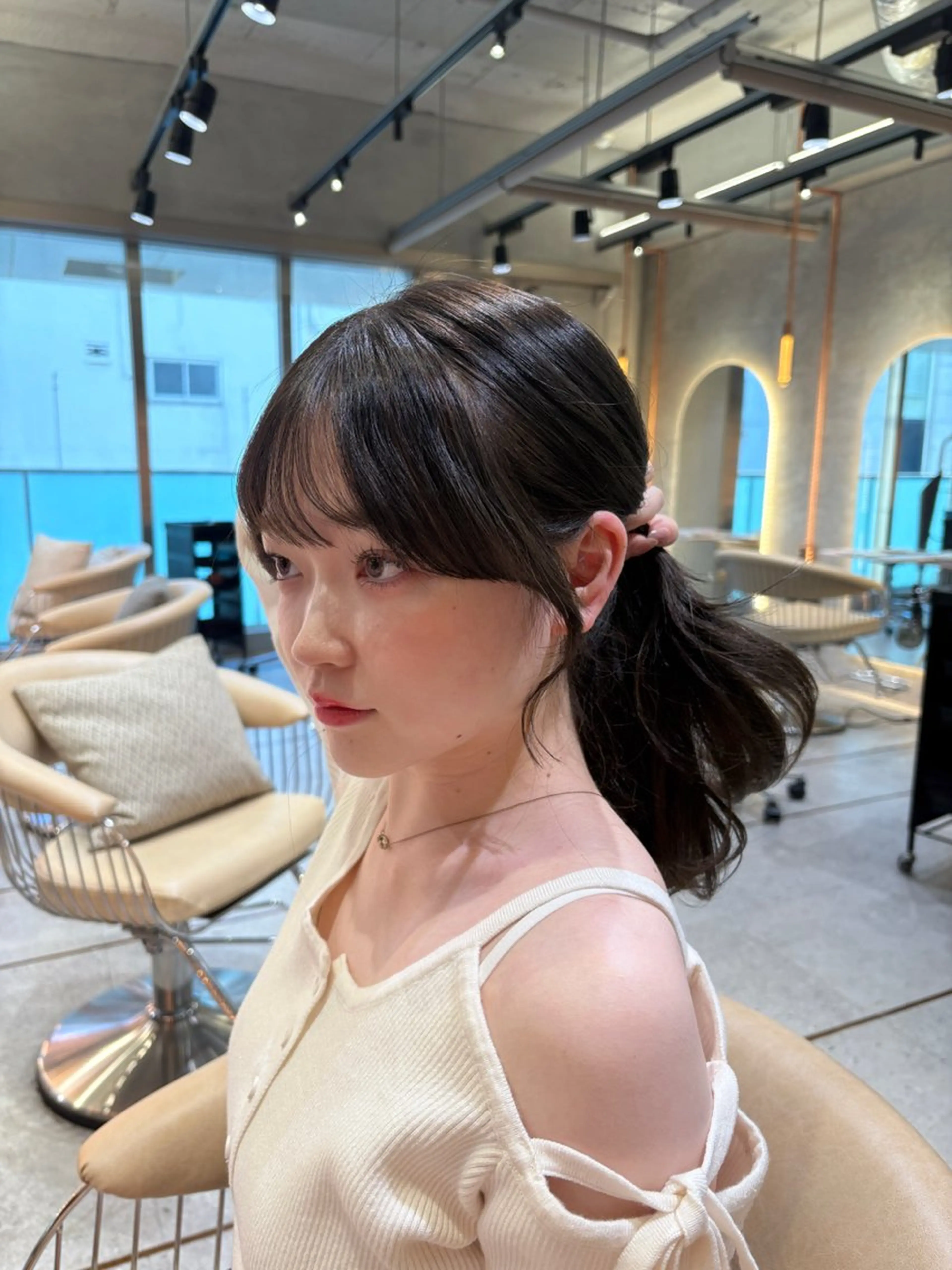 セミロング 顔周りカット 顔周りレイヤーカット /髪質改善/ゆう🤍のヘアスタイル