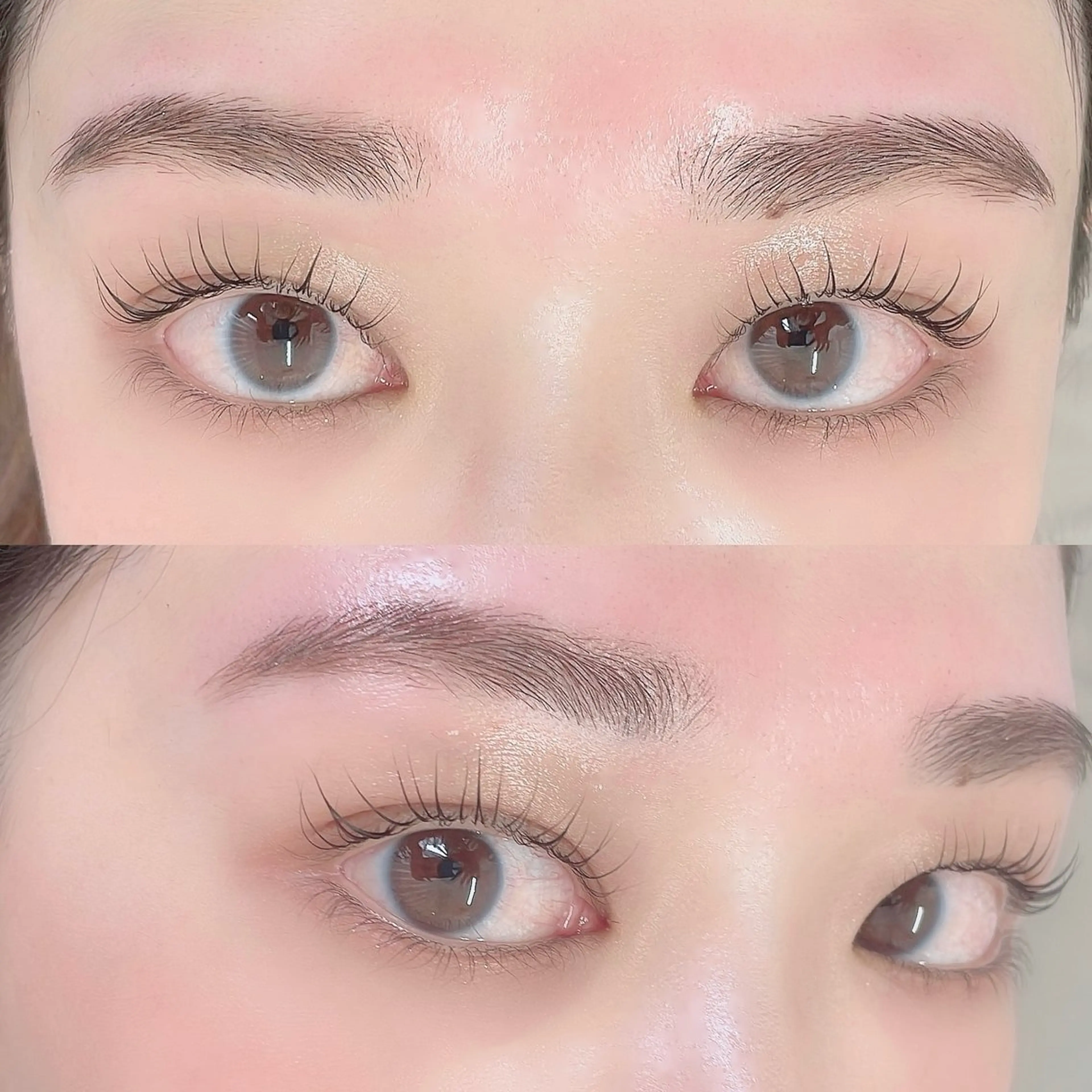 マツエク・マツパ 束感まつ毛 フラットラッシュ パリジェンヌラッシュリフト 一重×まつ毛パーマ Morganite 🦋 ÿui 🦋のマツエク・マツパデザイン