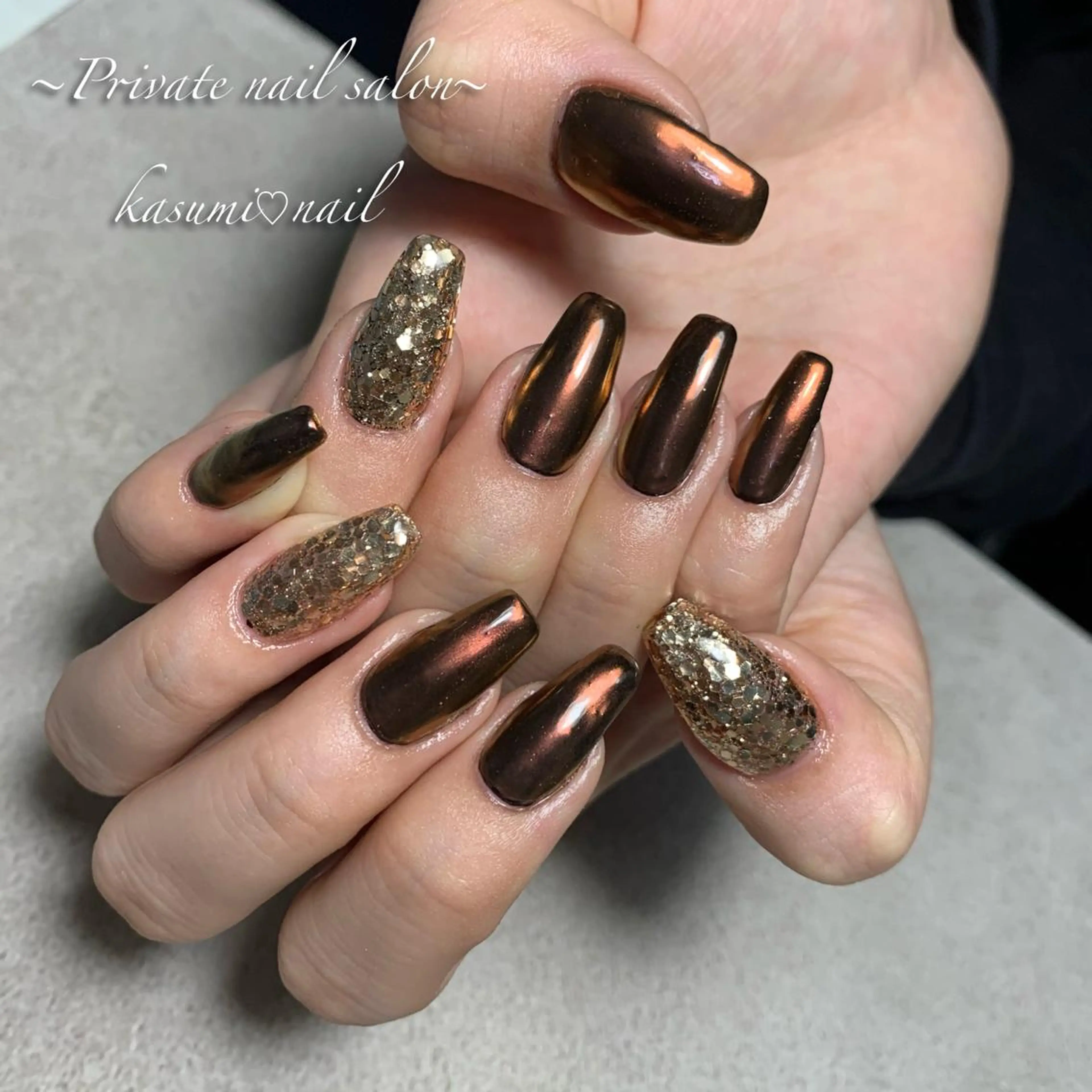 ネイル マグネットネイル ミラーネイル ニュアンスネイル KASUMI♡ Nailのネイルデザイン