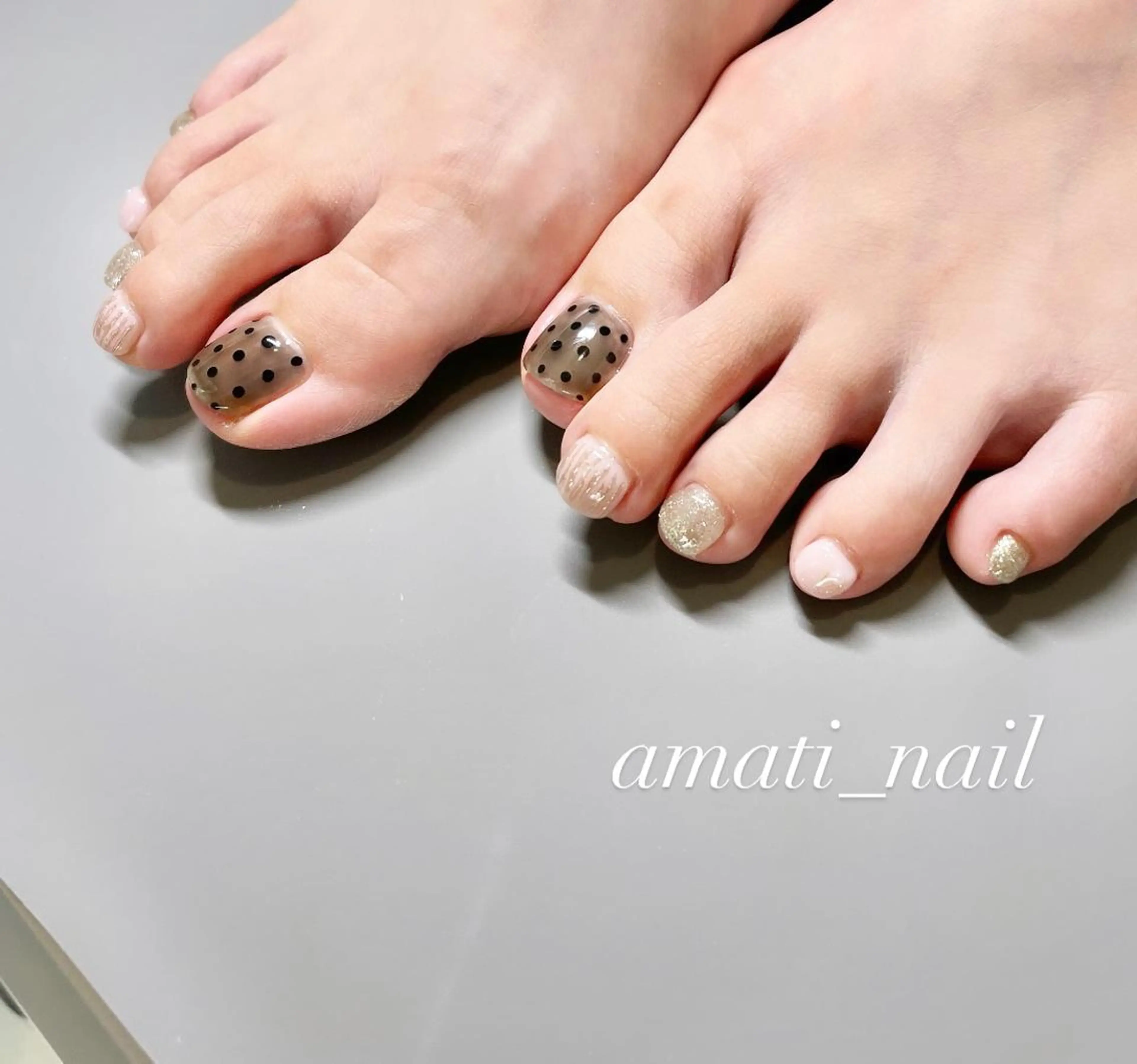 定額お任せオススメデザインコース❤️6​〜​10本の指にデザインアート🤗の写真