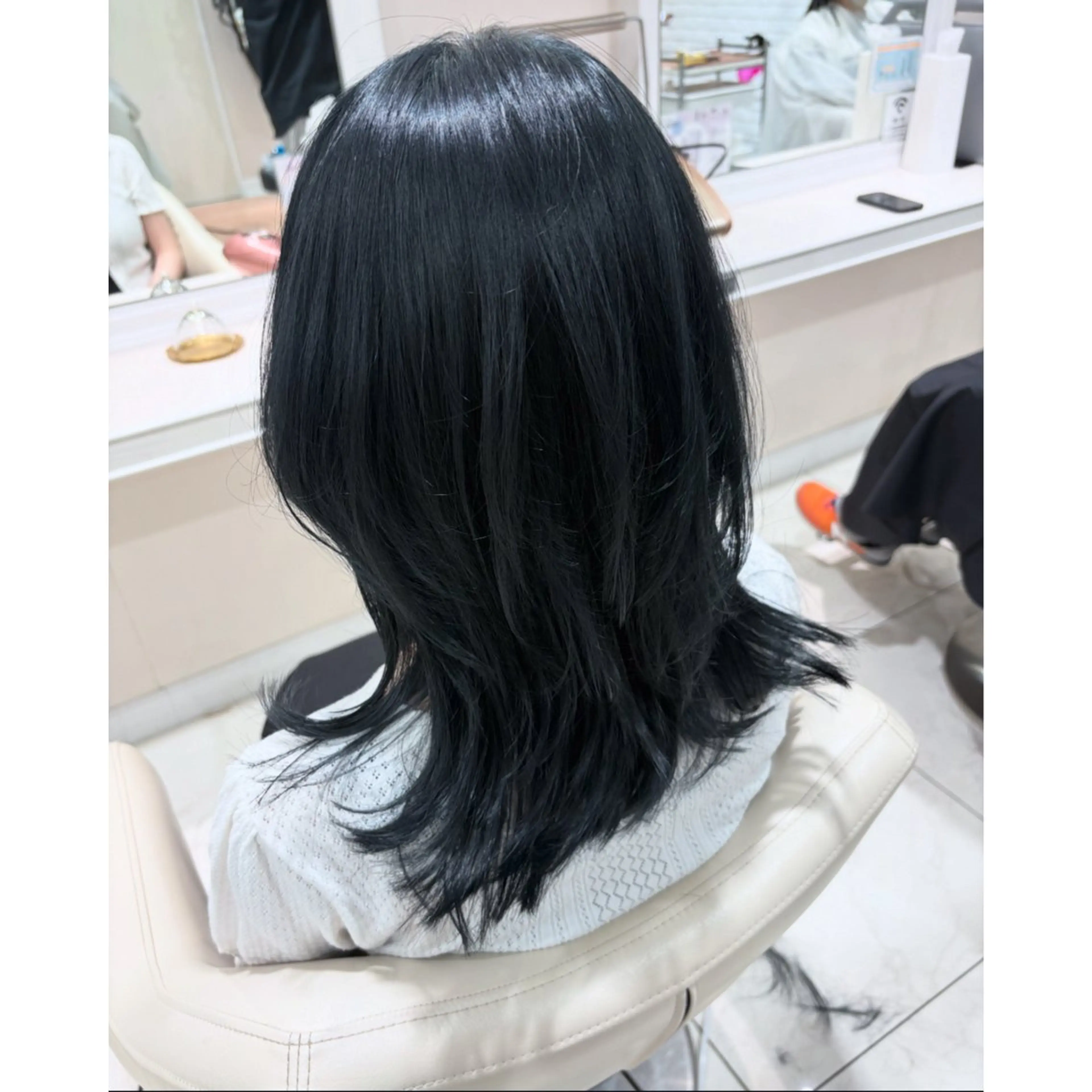 セミロング カラー ヘアアレンジ 韓国ヘア 🎀中川綾乃🎀のヘアスタイル