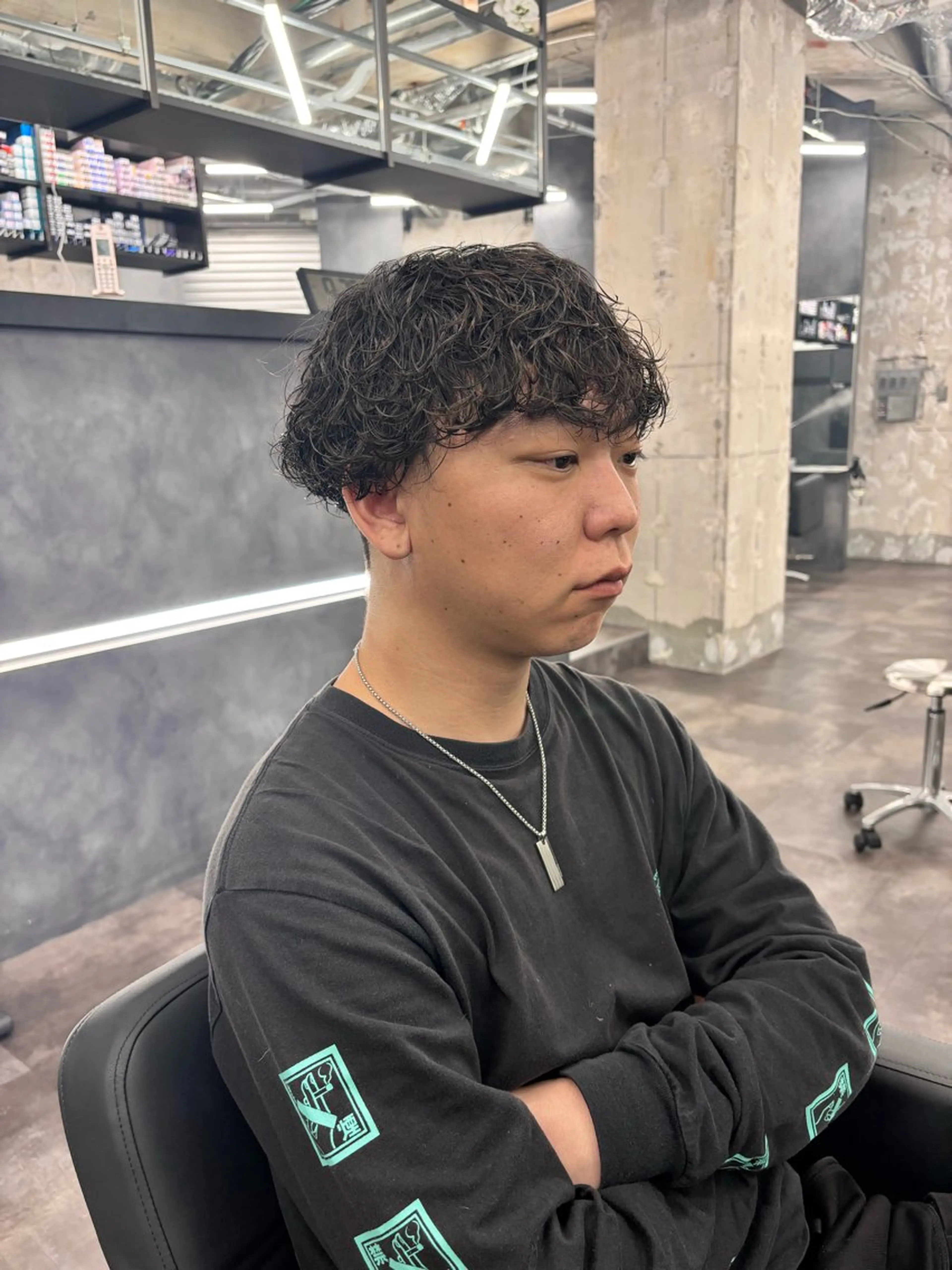 メンズ メンズパーマ 波巻きパーマ GARTE所属・ゲンキ /カットモデル募集のヘアスタイル