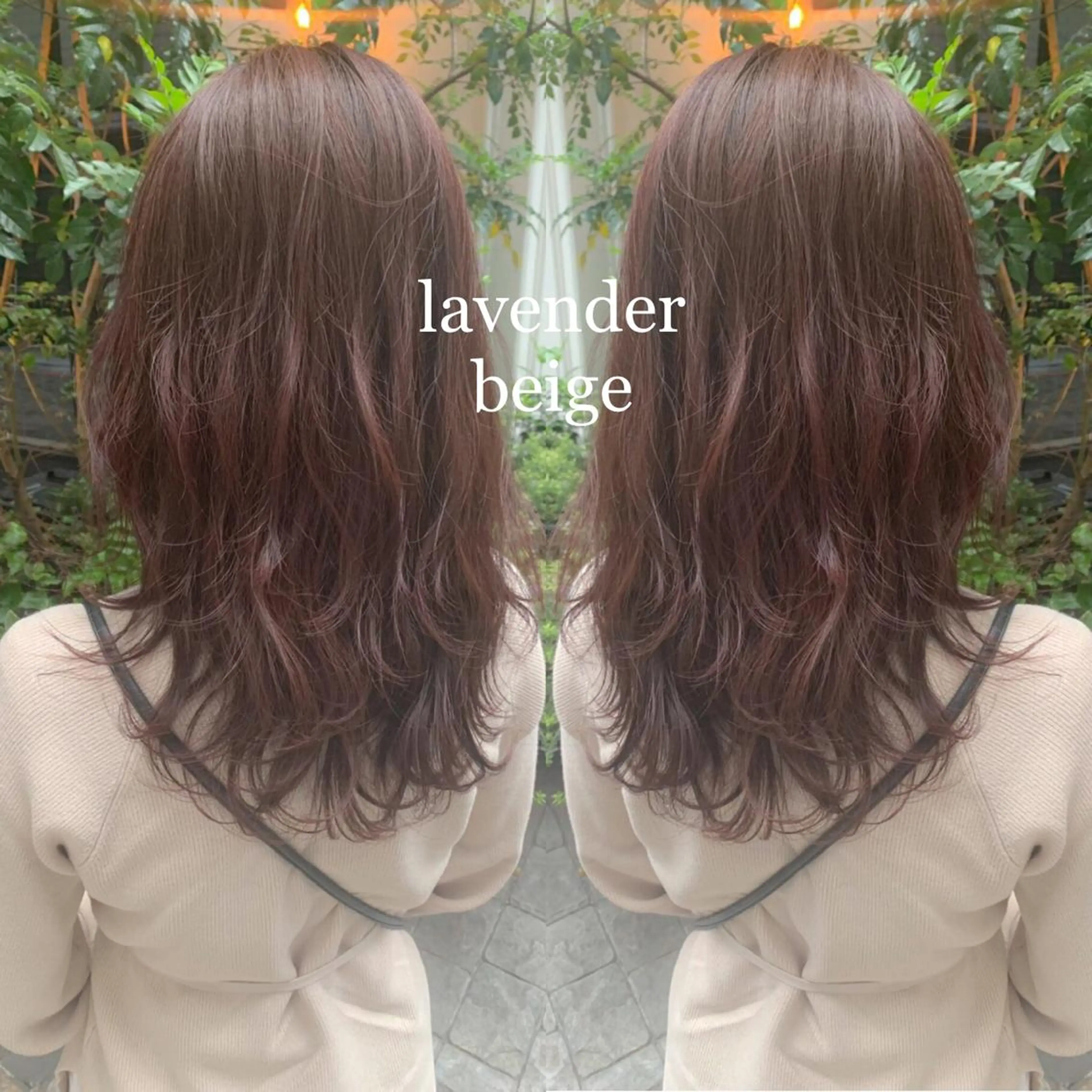 セミロング ラベンダーベージュ LOMA🇰🇷 銀座クボタのヘアスタイル